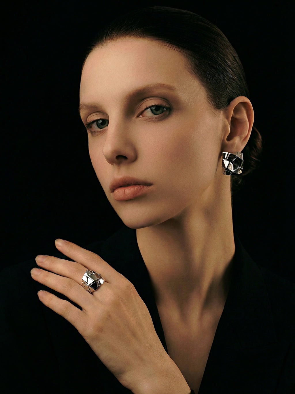 Cracks · Gold-plated Silver Ring by ARCHIGEM, product view 6