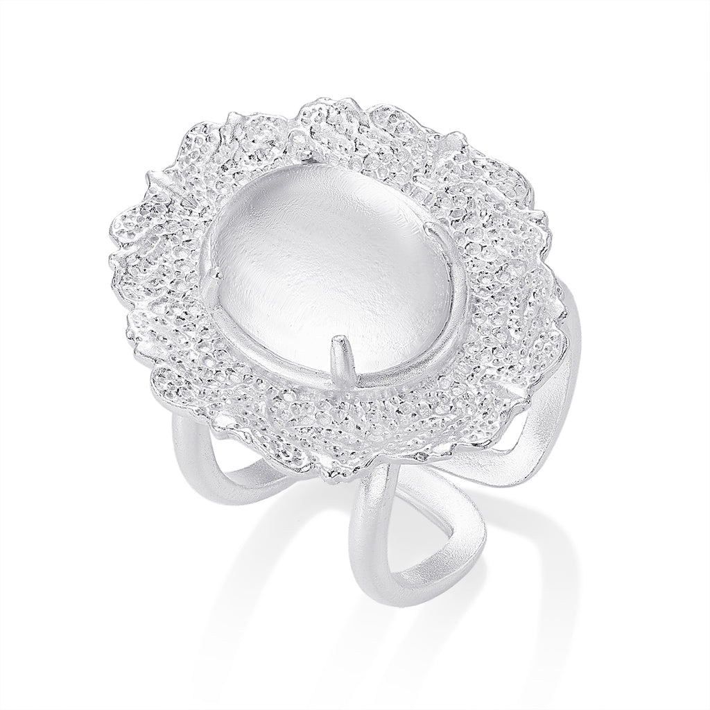 Crystal Rosette Statement Ring by Luna-mi, product view 1