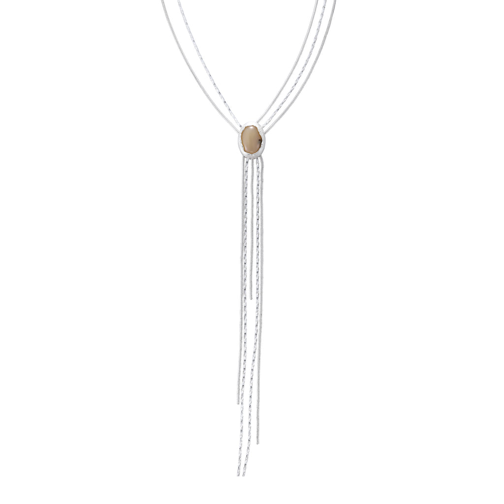Deep Marine Adjustable Tassel Necklace by Luna-mi, product view 1