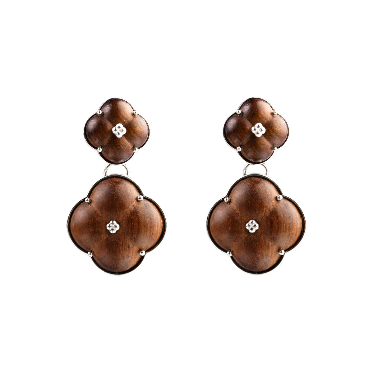 Eternal Knot · Pear Wood Modular Earring Set by Aesth & Util, product view 1