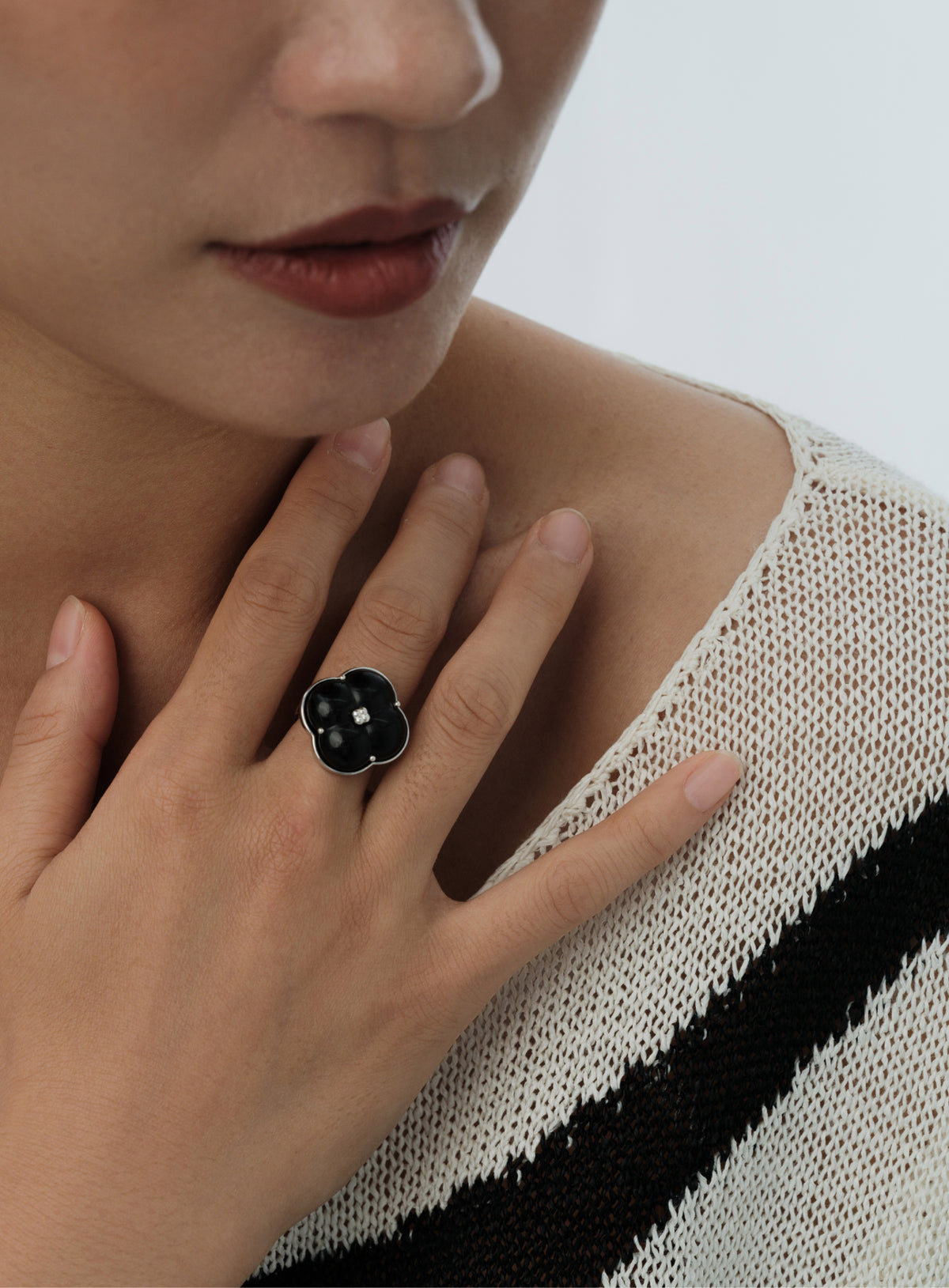 Eternal Knot · Rosewood Modular Open Ring by Aesth & Util, product view 3