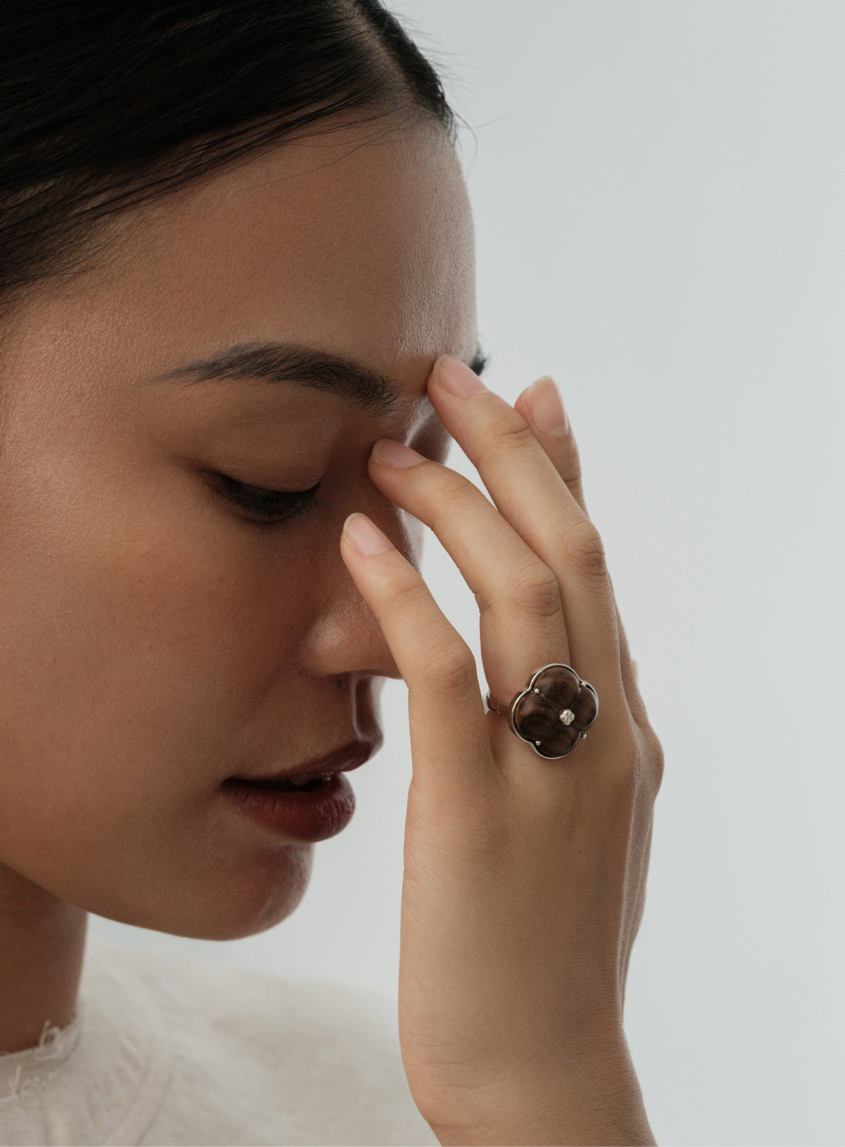 Eternal Knot · Rosewood Modular Open Ring by Aesth & Util, product view 5