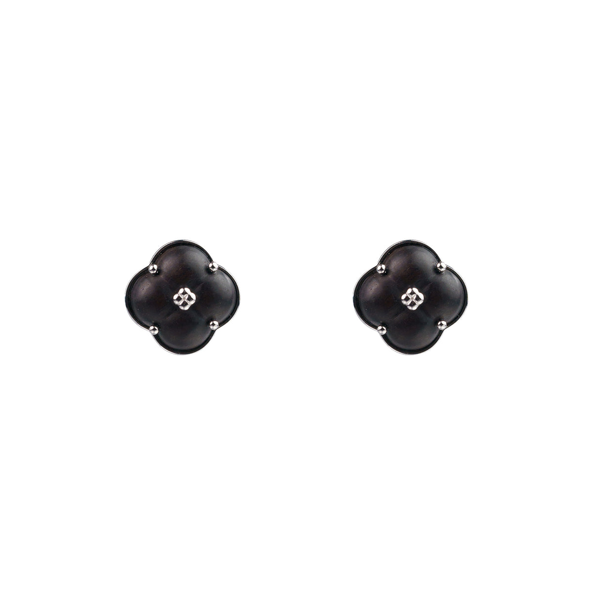 Eternal Knot · Rosewood Modular Stud Earrings by Aesth & Util, product view 1