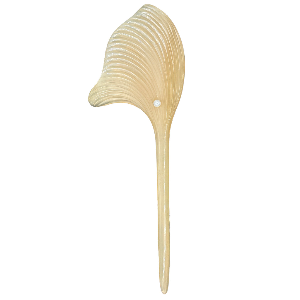 Ginkgo Leaf Hairpin — Handcrafted modern Chinese hairpin by UNIGANCE.Z, made from sterling silver and natural pearls