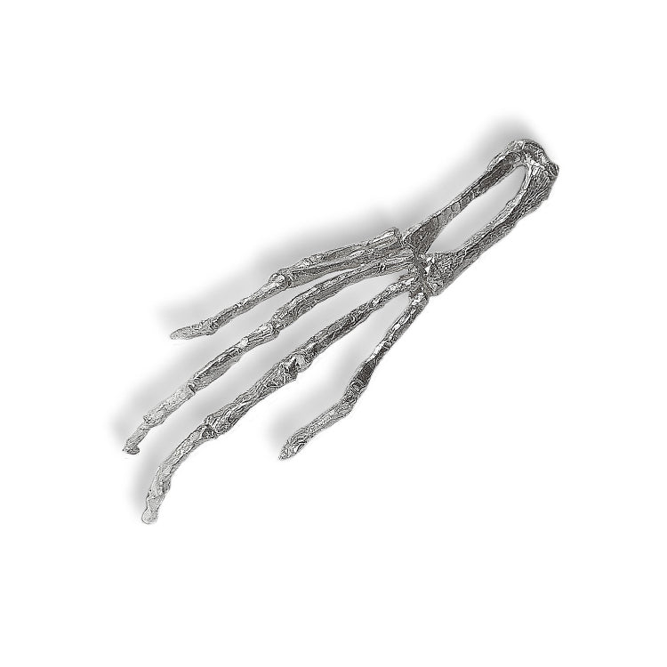 Gold Digger · Long Claw Earring (Single) — Decorative silver branch-like object on a white background