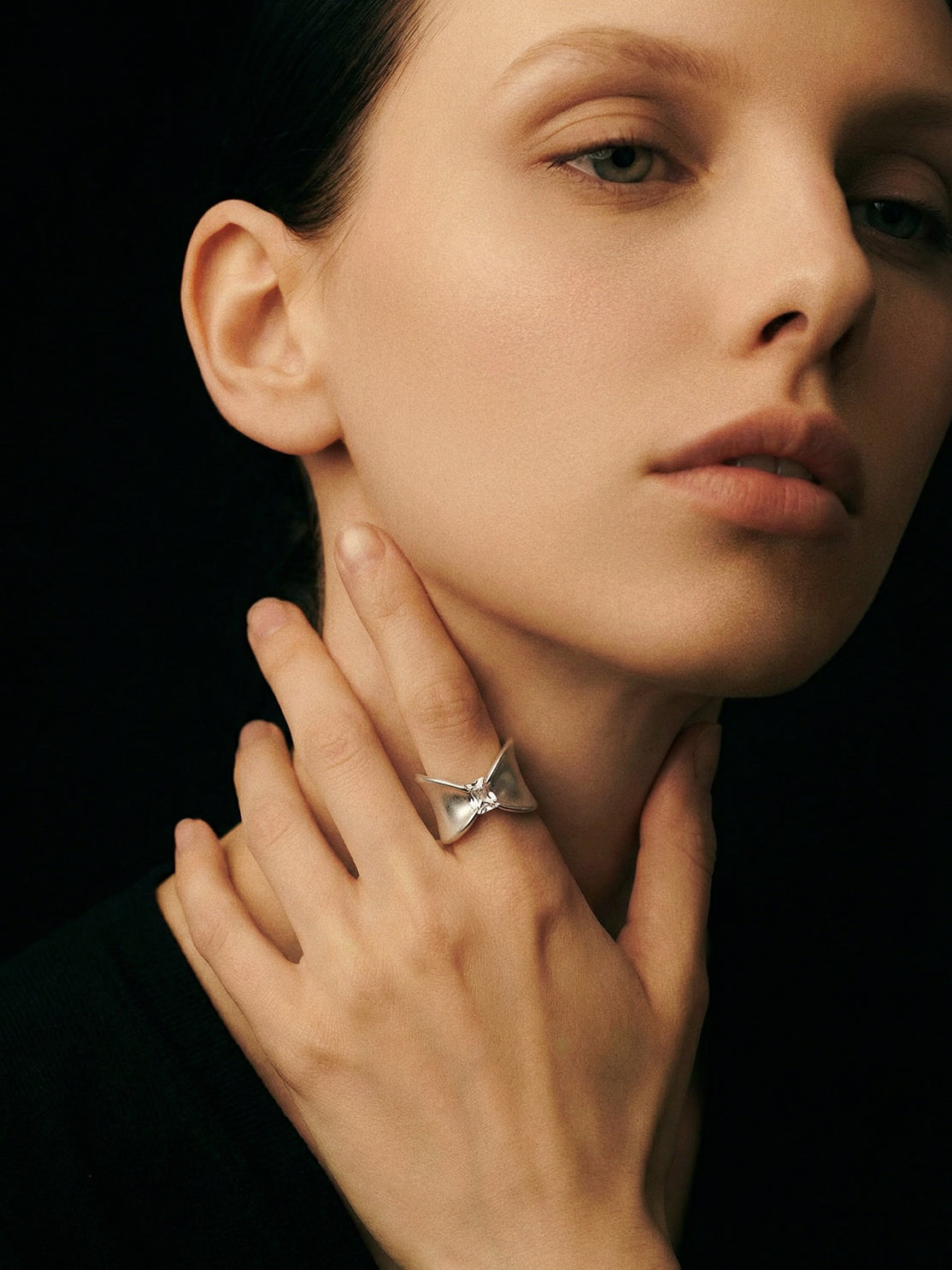 Grace Fold · Moissanite & Silver Ring by ARCHIGEM, product view 2