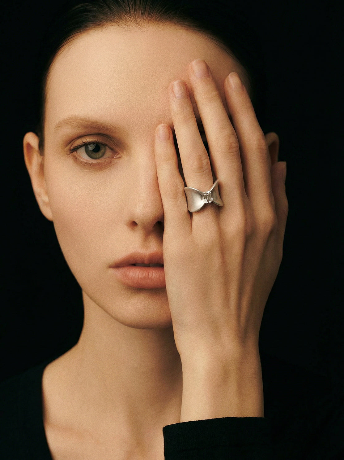 Grace Fold · Moissanite & Silver Ring by ARCHIGEM, product view 3