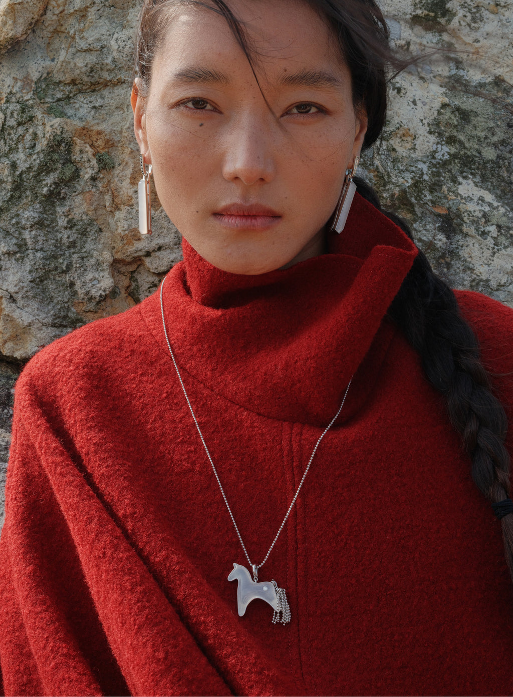 Horse Charm Necklace Detachable Tassel by Aesth & Util, shared product detail