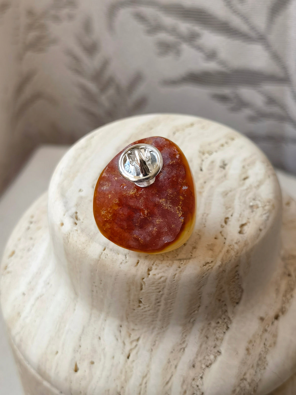 I’m Watching You · Handcrafted Amber & Peridot Brooch by Meicily, product view 5