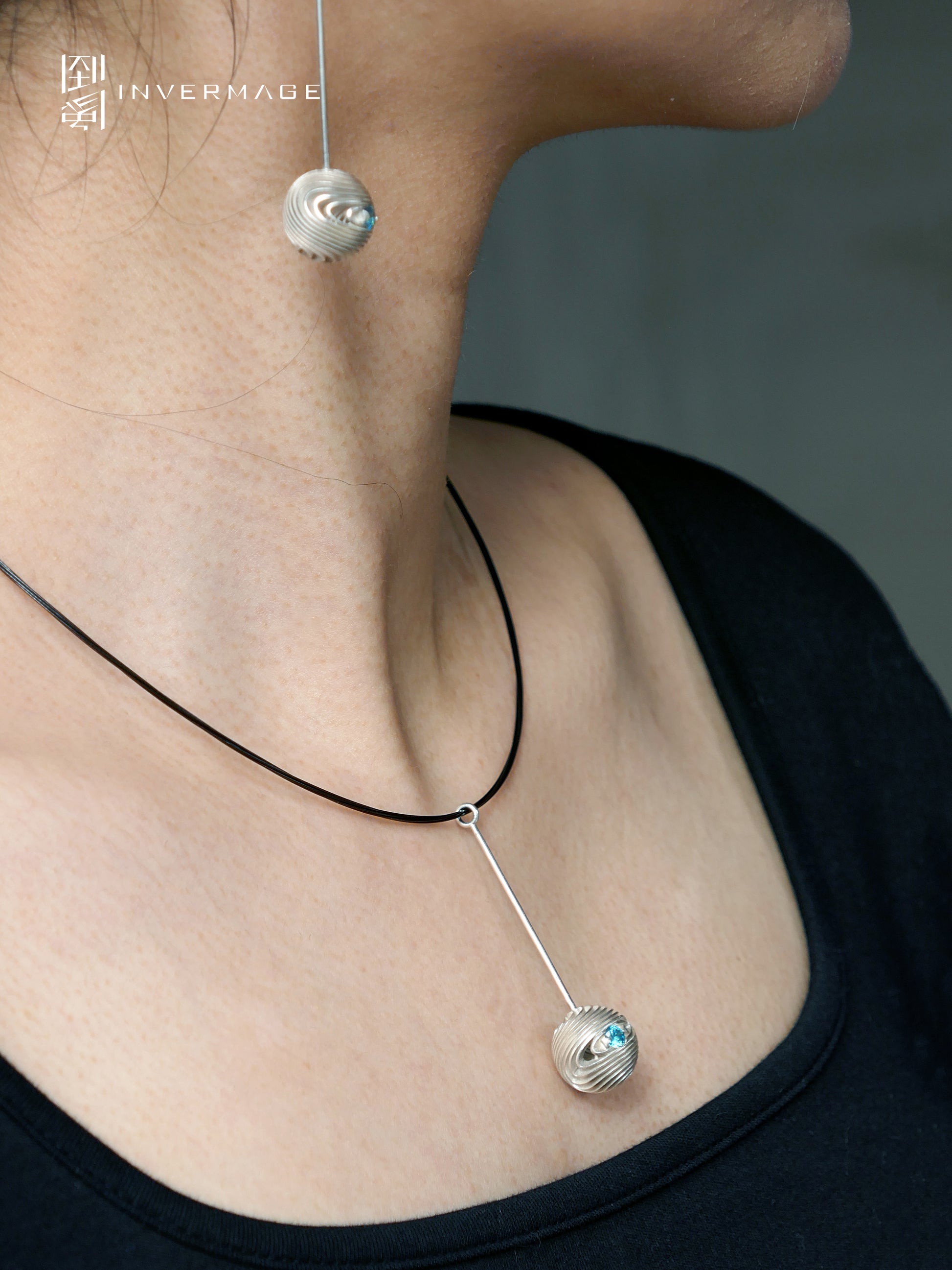 Jupiter Cloud Choker Necklace by INVERMAGE, product view 2