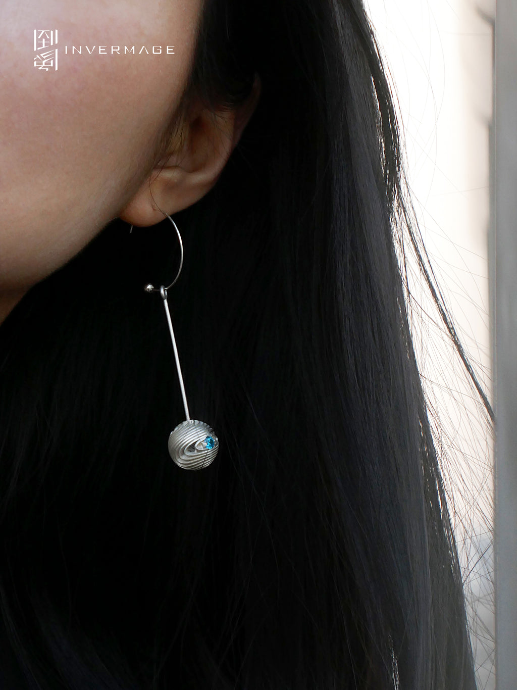 Jupiter Cloud Drop Earrings by INVERMAGE, product view 4