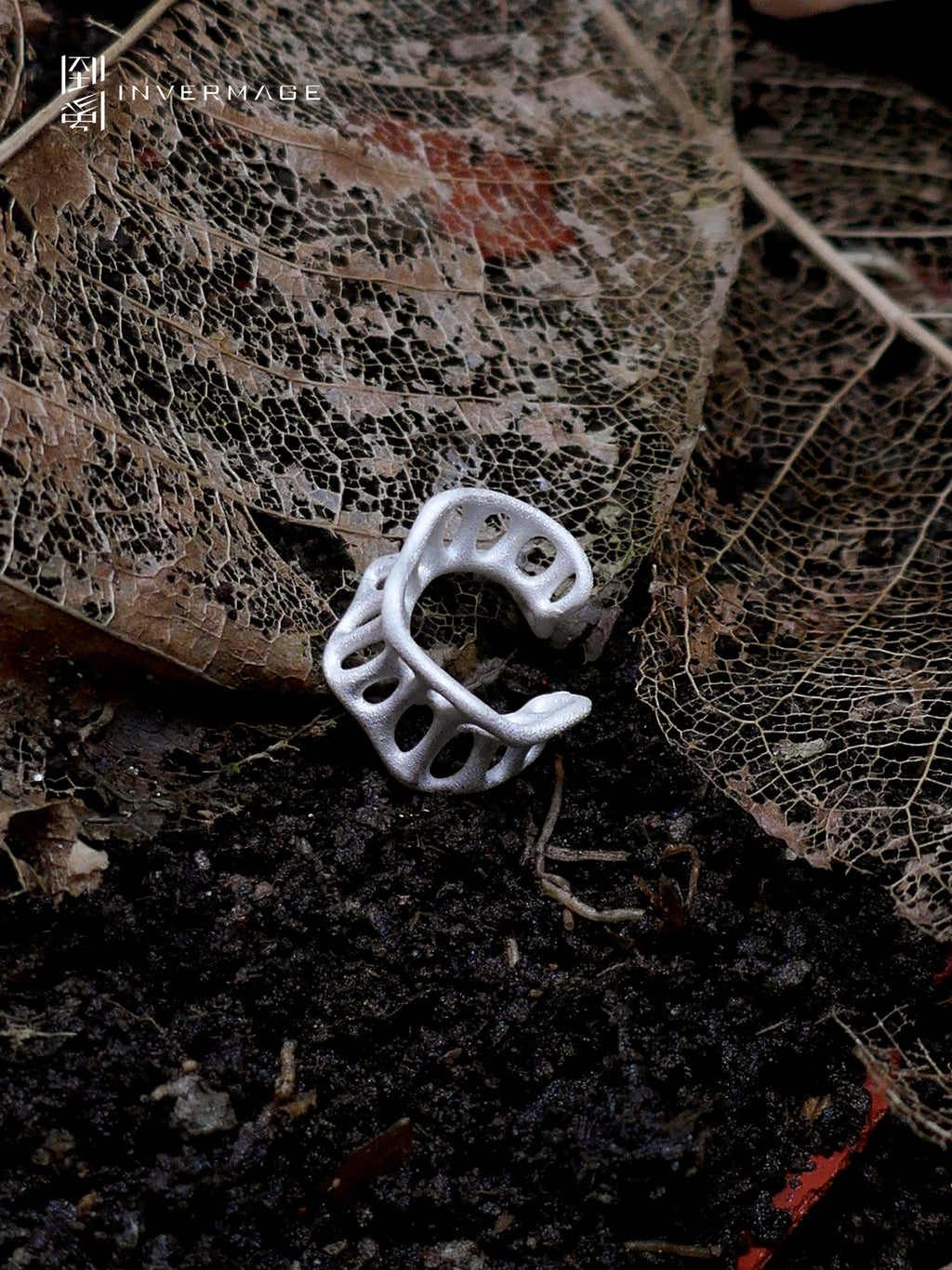 Leaf Vein Ear Cuff by INVERMAGE, product view 3