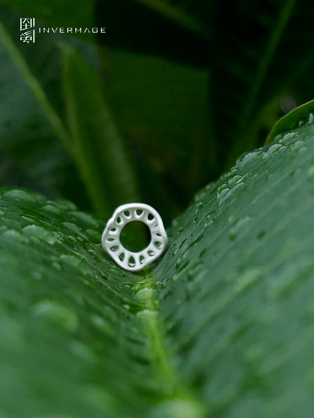 Leaf Vein Pendant Necklace by INVERMAGE, product view 6