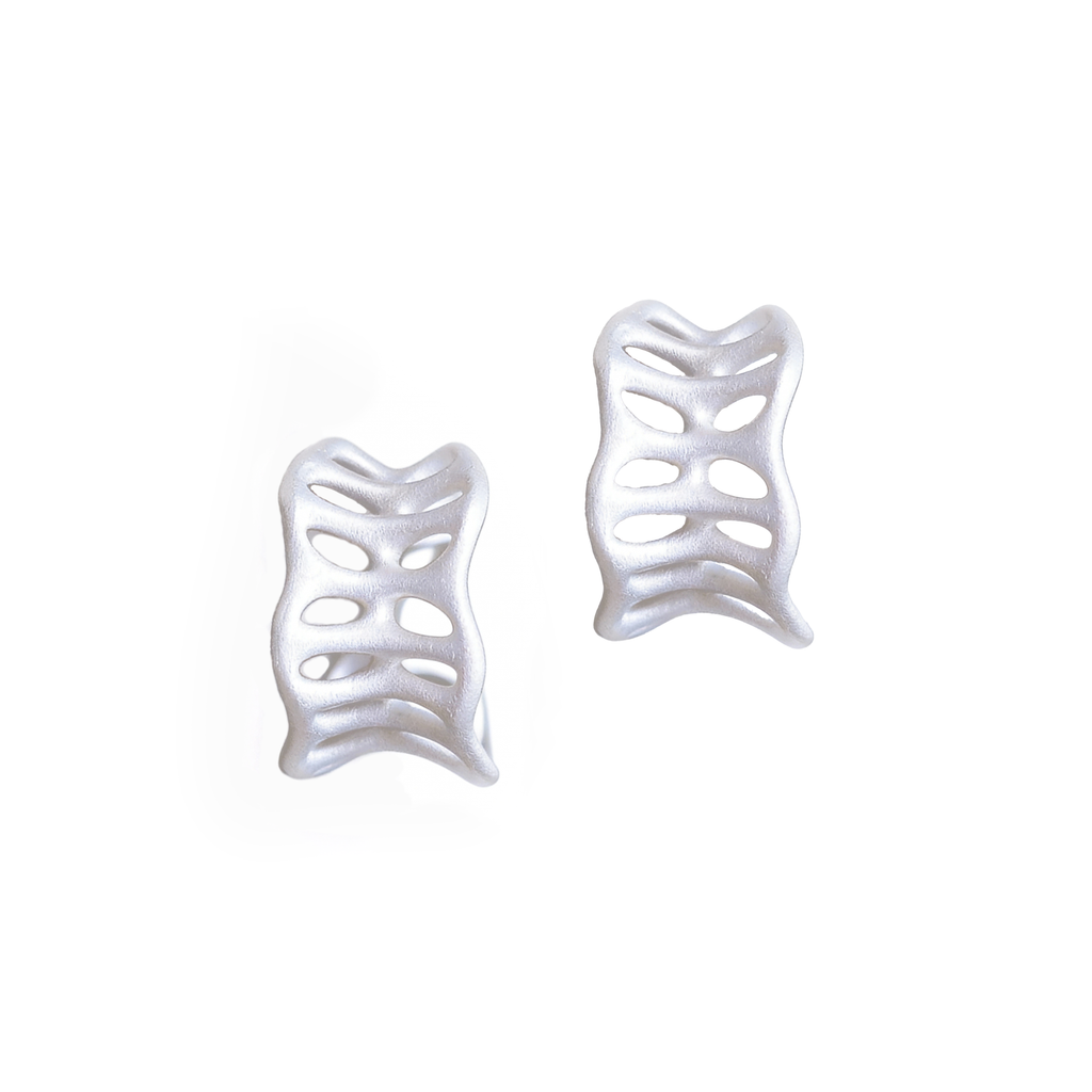 Leaf Vein Stud Earrings by INVERMAGE, product view 1