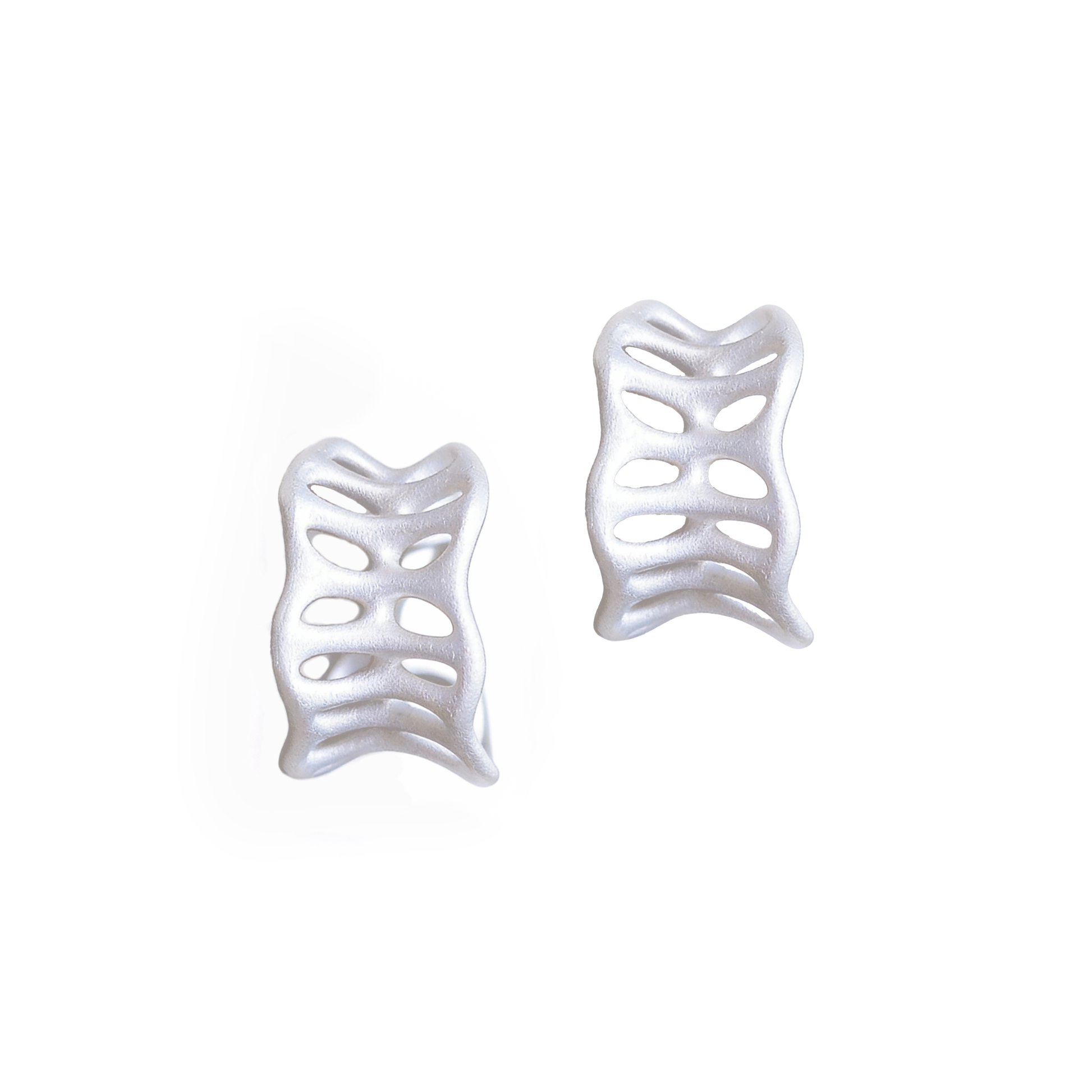 Leaf Vein Stud Earrings by INVERMAGE, product view 1