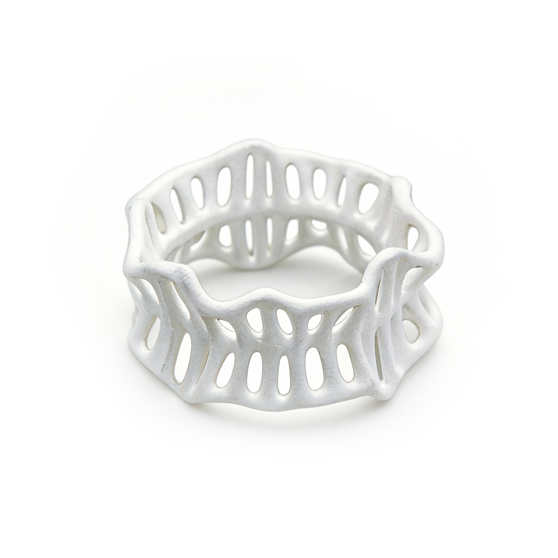 Leaf Vein Textured Band Ring by INVERMAGE, product view 1