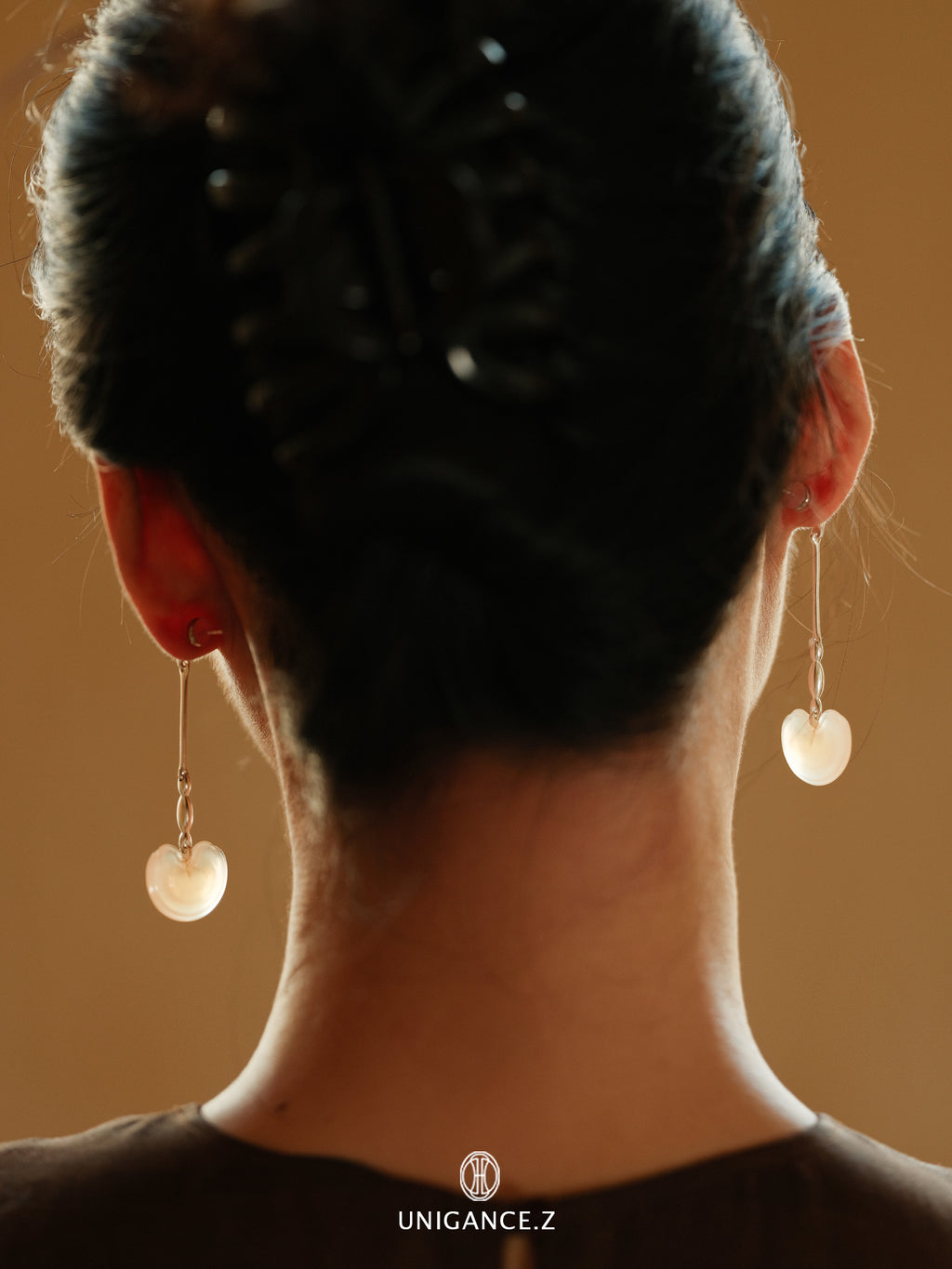 Lingzhi Drop Earrings by UNIGANCE.Z, product view 2