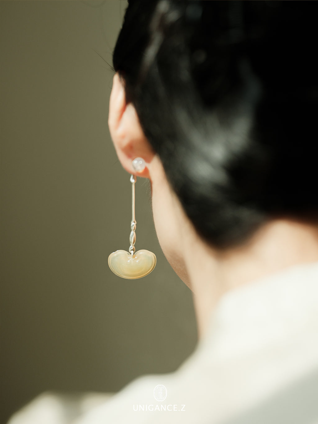 Lingzhi Drop Earrings by UNIGANCE.Z, product view 5