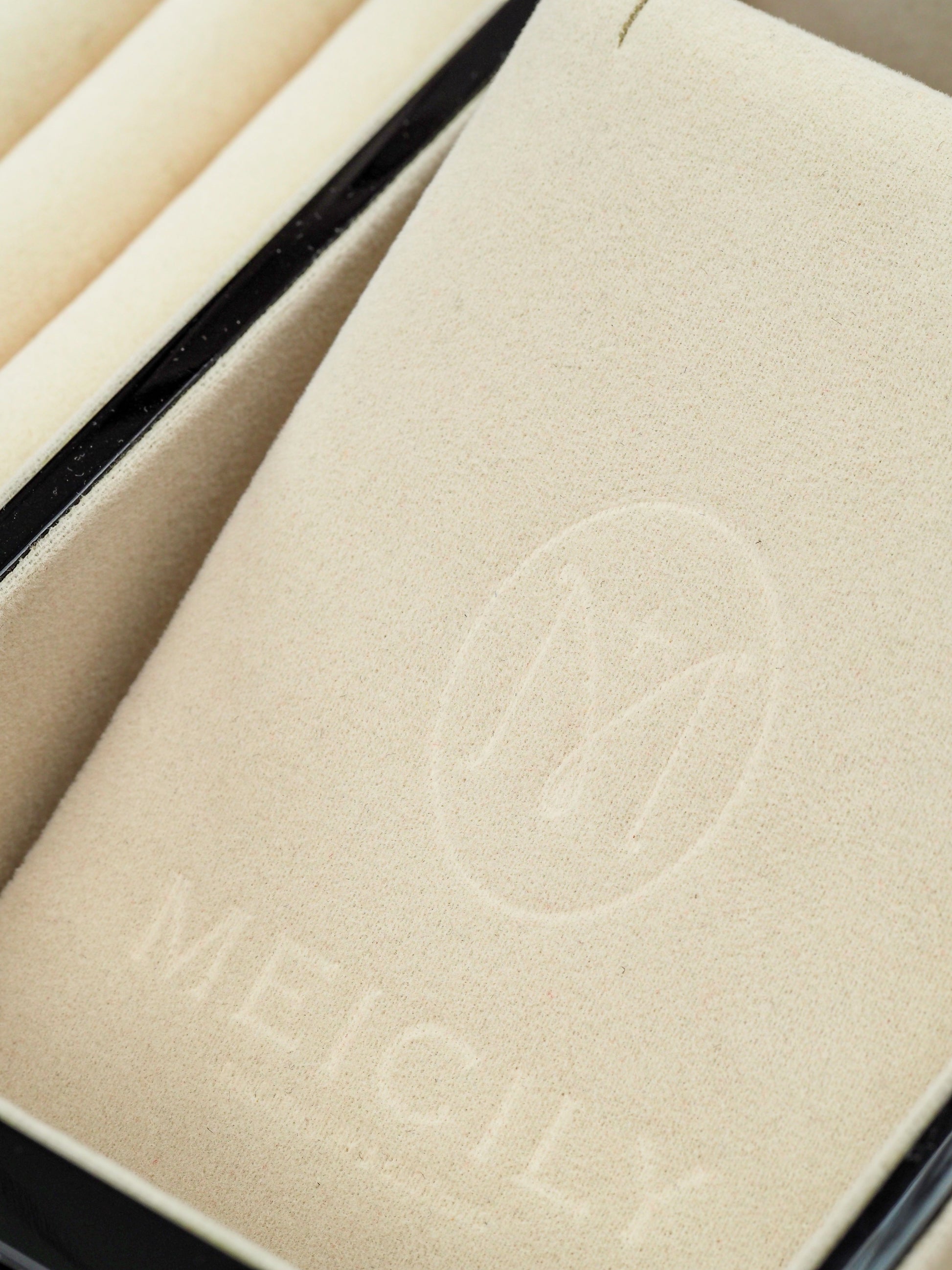 Meicily jewelry box with built-in mirror, lock and key for privacy and secure storage.”