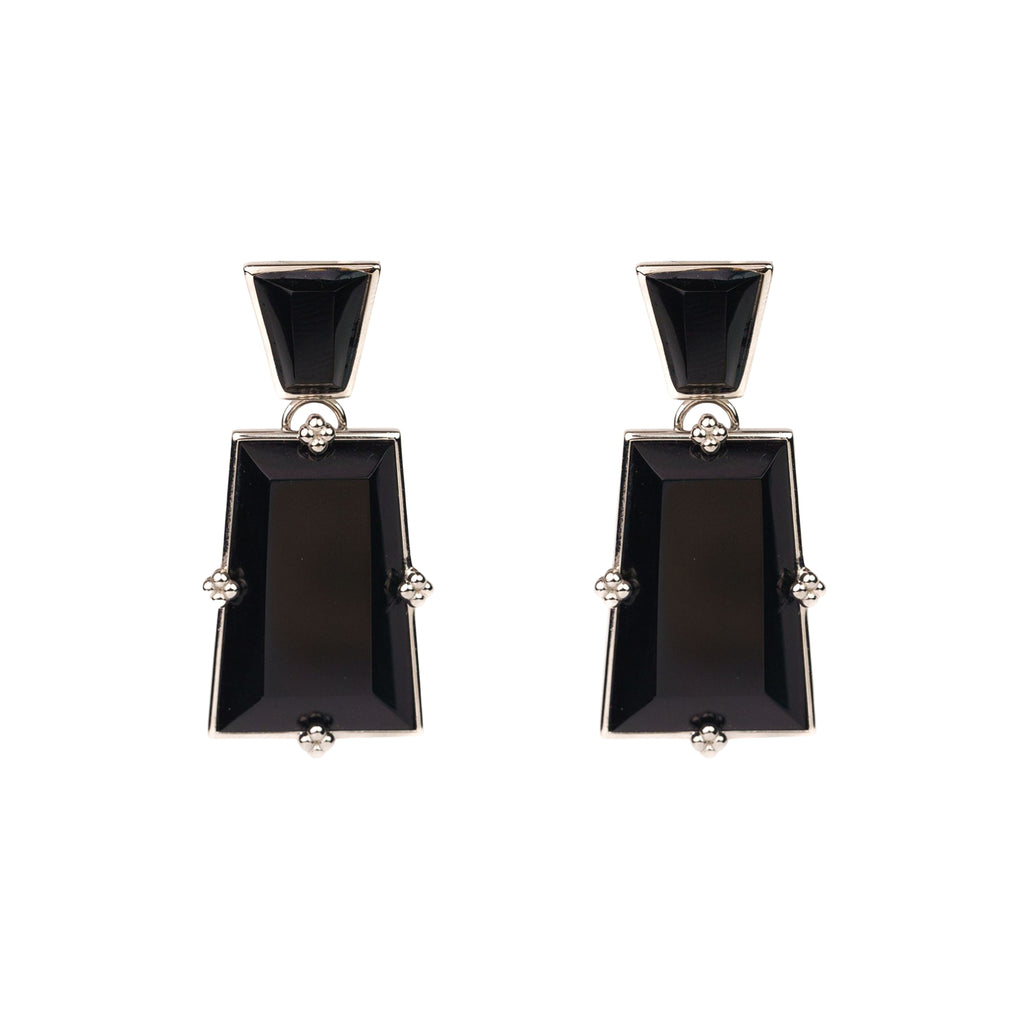 Modular Frame Earring Set – Black Agate by Aesth & Util, product view 1