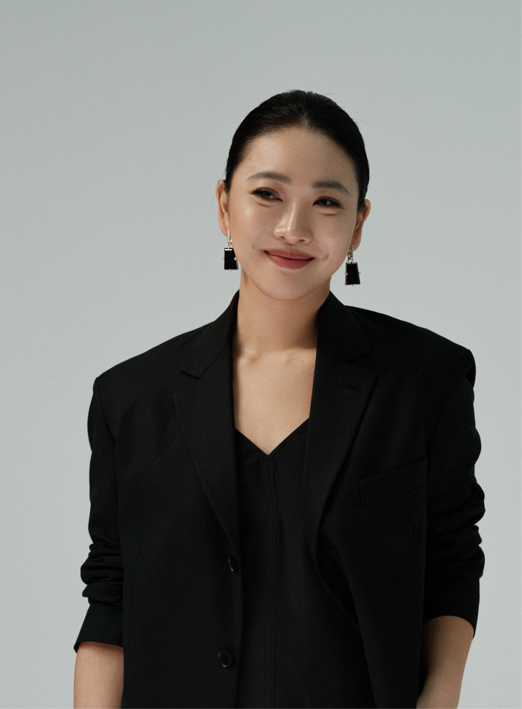 Modular Frame Earring Set – Black Agate by Aesth & Util, product view 2
