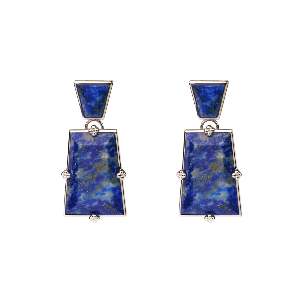 Modular Frame Earring Set – Lapis Lazuli by Aesth & Util, product view 1