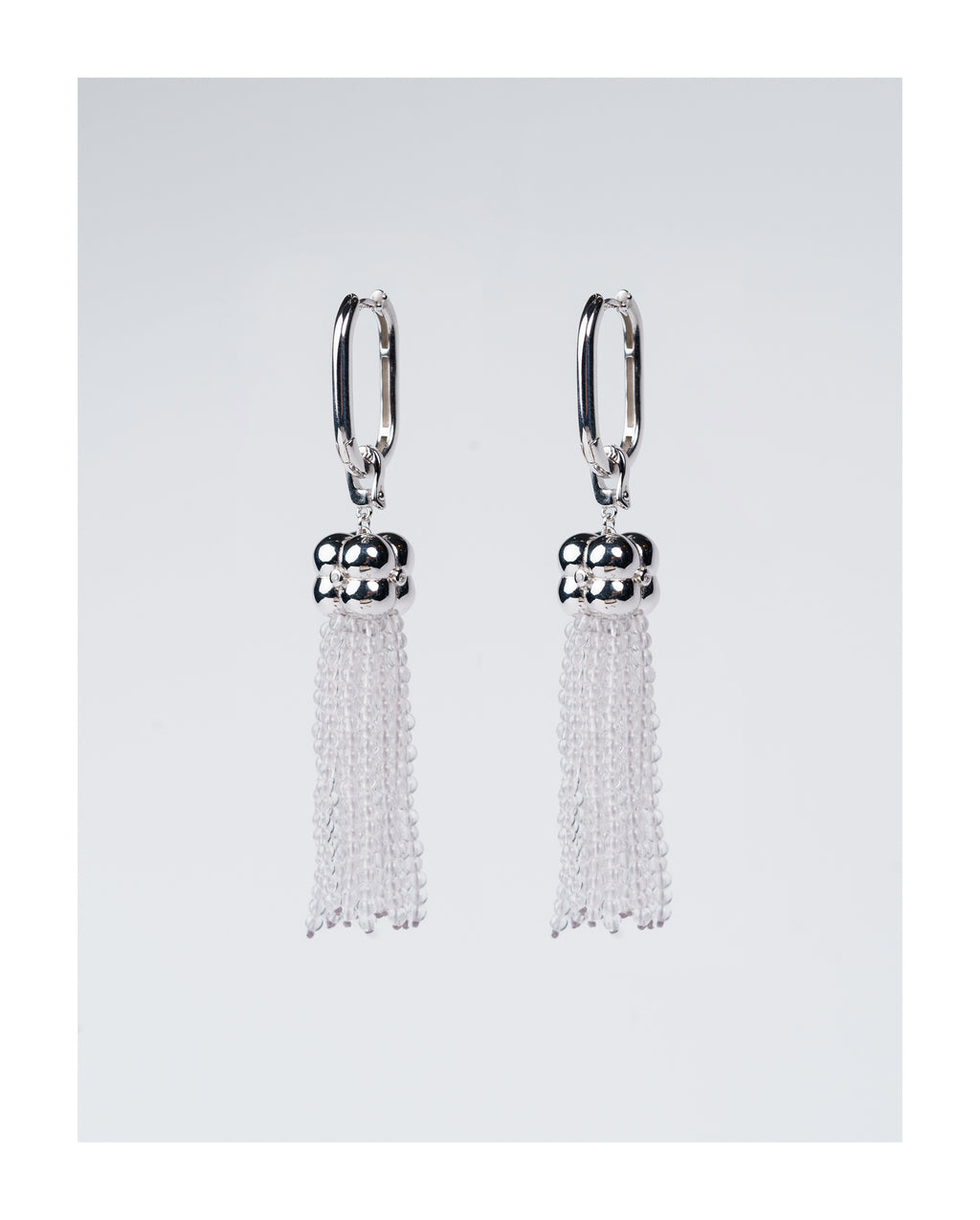 Modular Tassel Pendant Necklace – Clear Crystal by Aesth & Util, product view 6