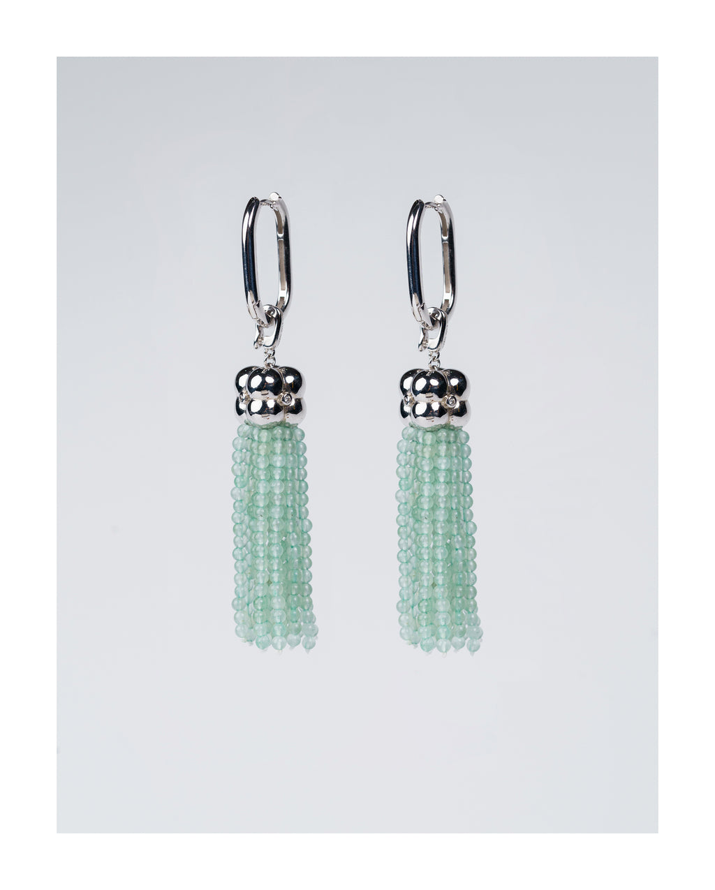 Modular Tassel Pendant Necklace – Green Aventurine by Aesth & Util, product view 6