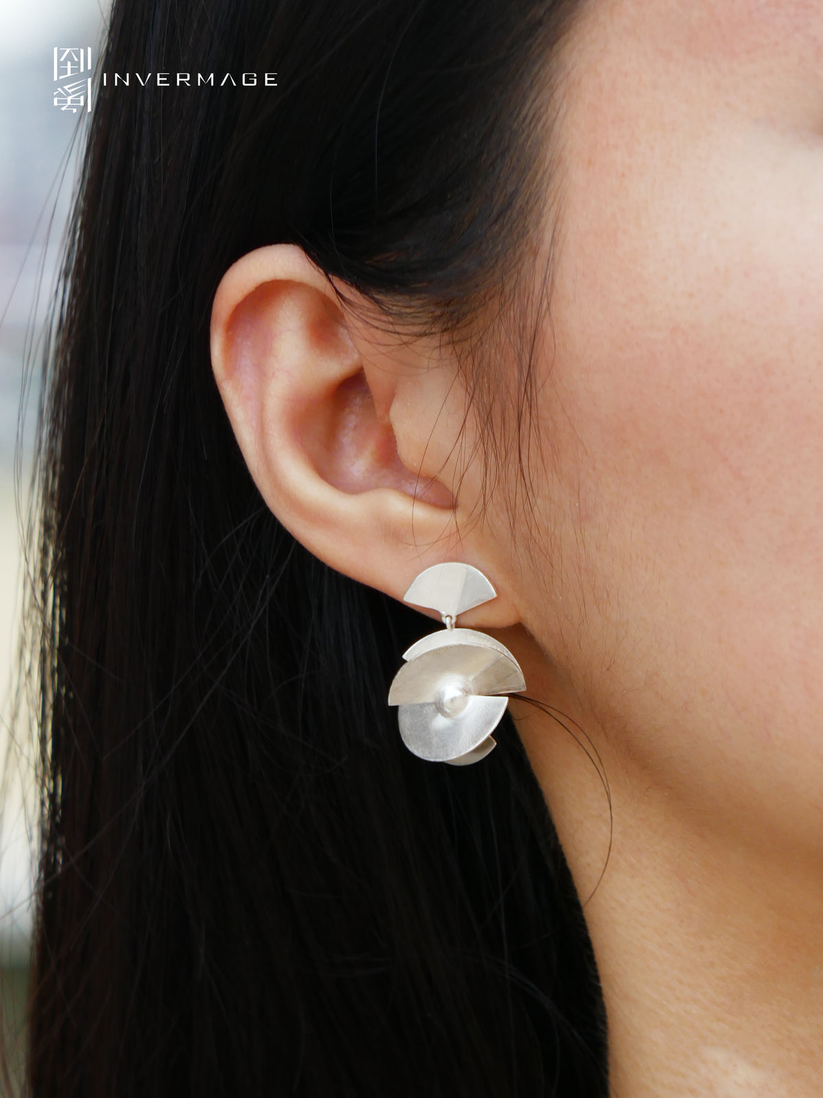 Moon Halo Drop Earrings by INVERMAGE, product view 2