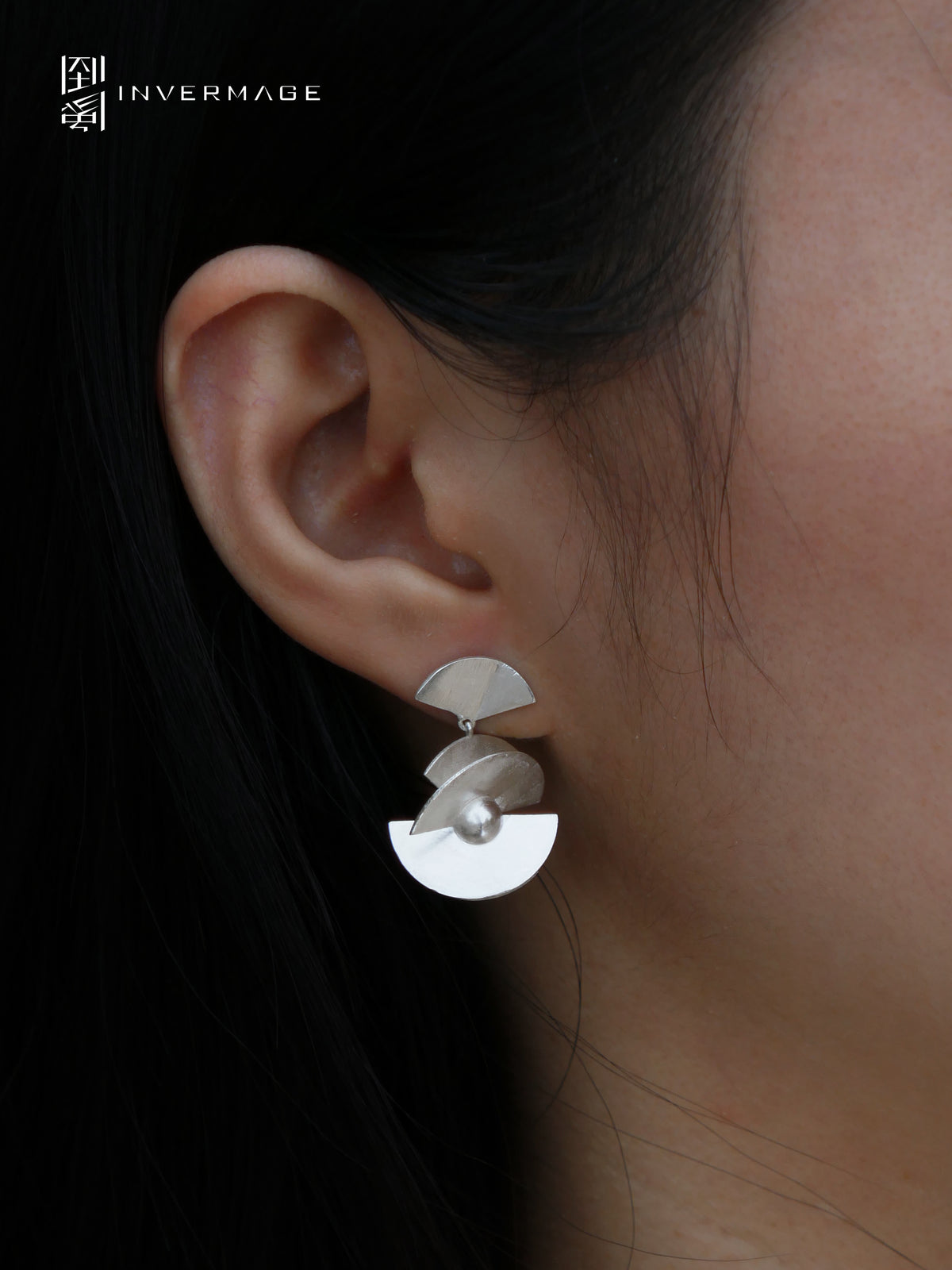 Moon Halo Drop Earrings by INVERMAGE, product view 5
