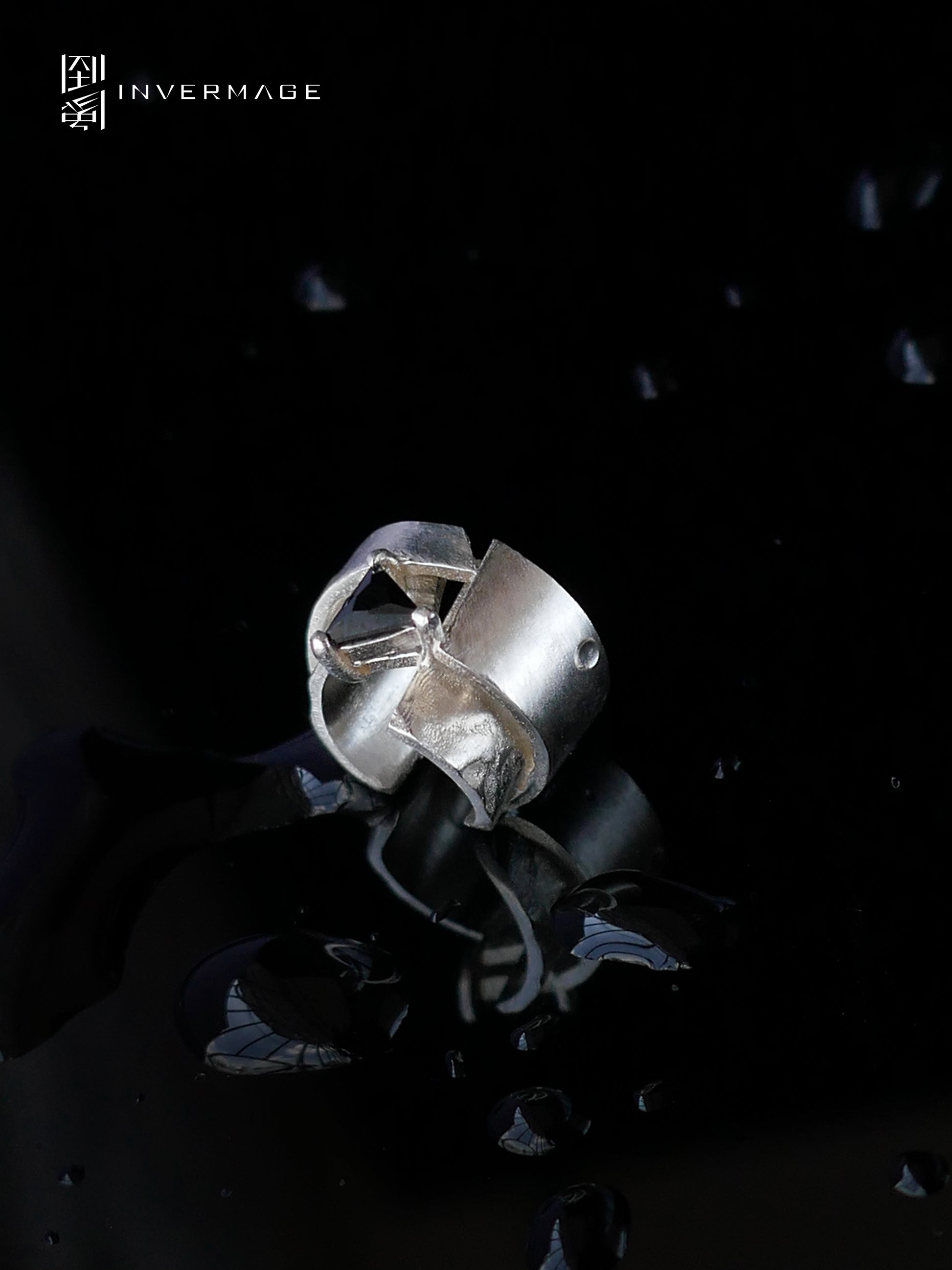 Mountain & Sea Sculptural Ear Cuff by INVERMAGE, product view 3