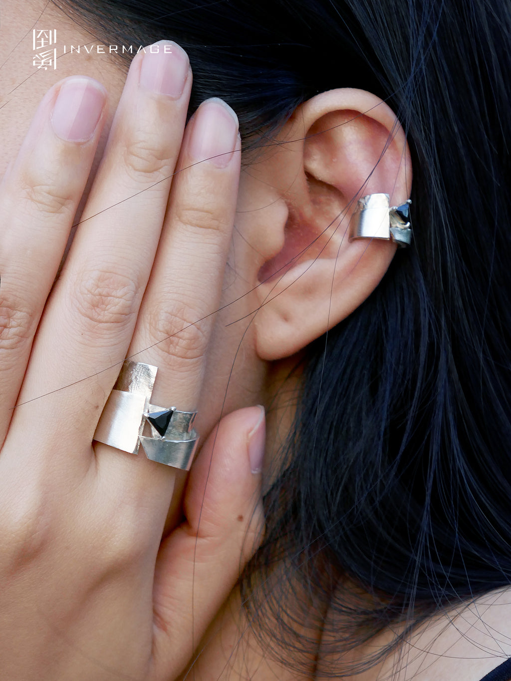 Mountain & Sea Statement Ring by INVERMAGE, product view 2
