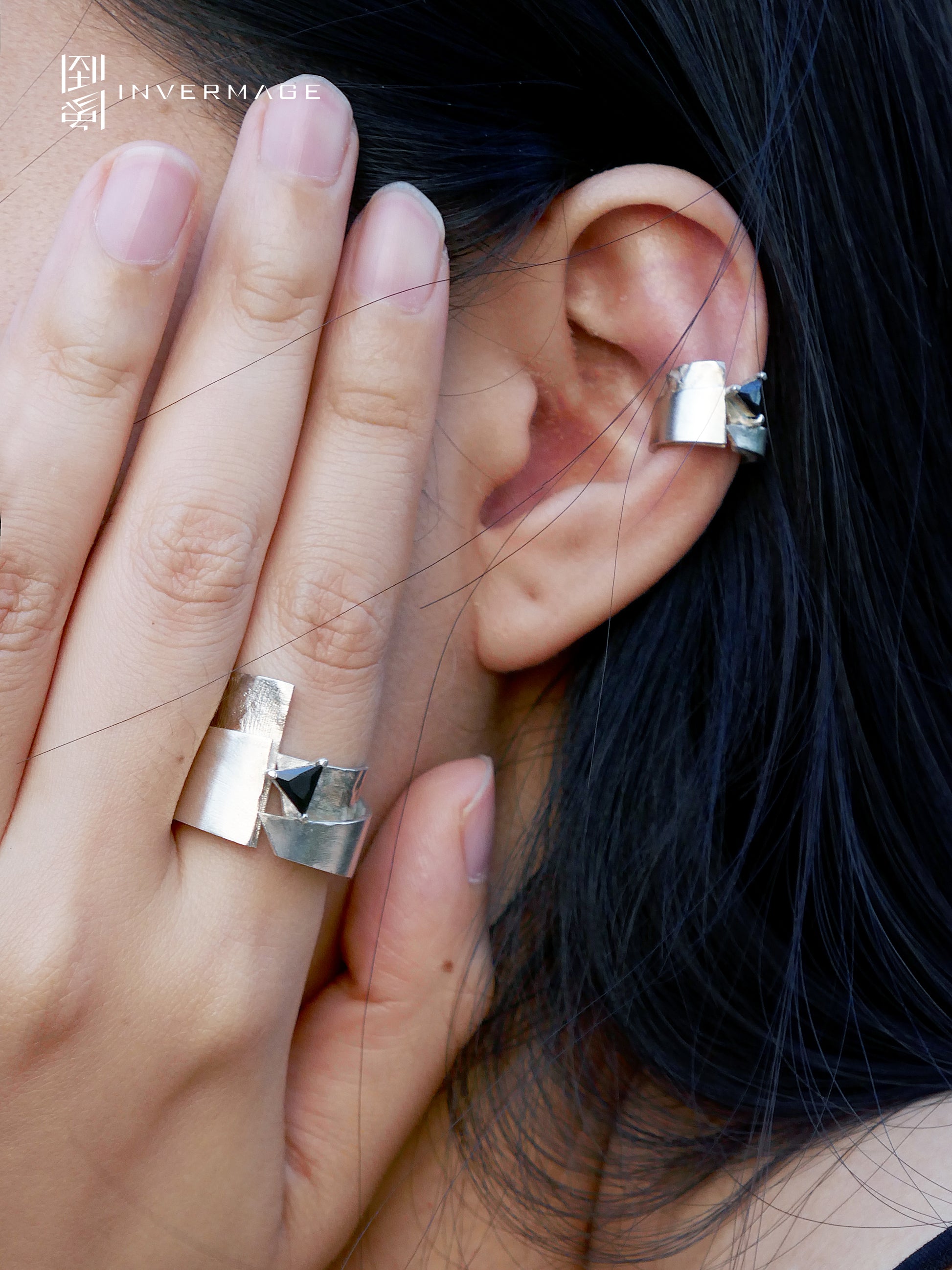 Mountain & Sea Statement Ring by INVERMAGE, product view 2