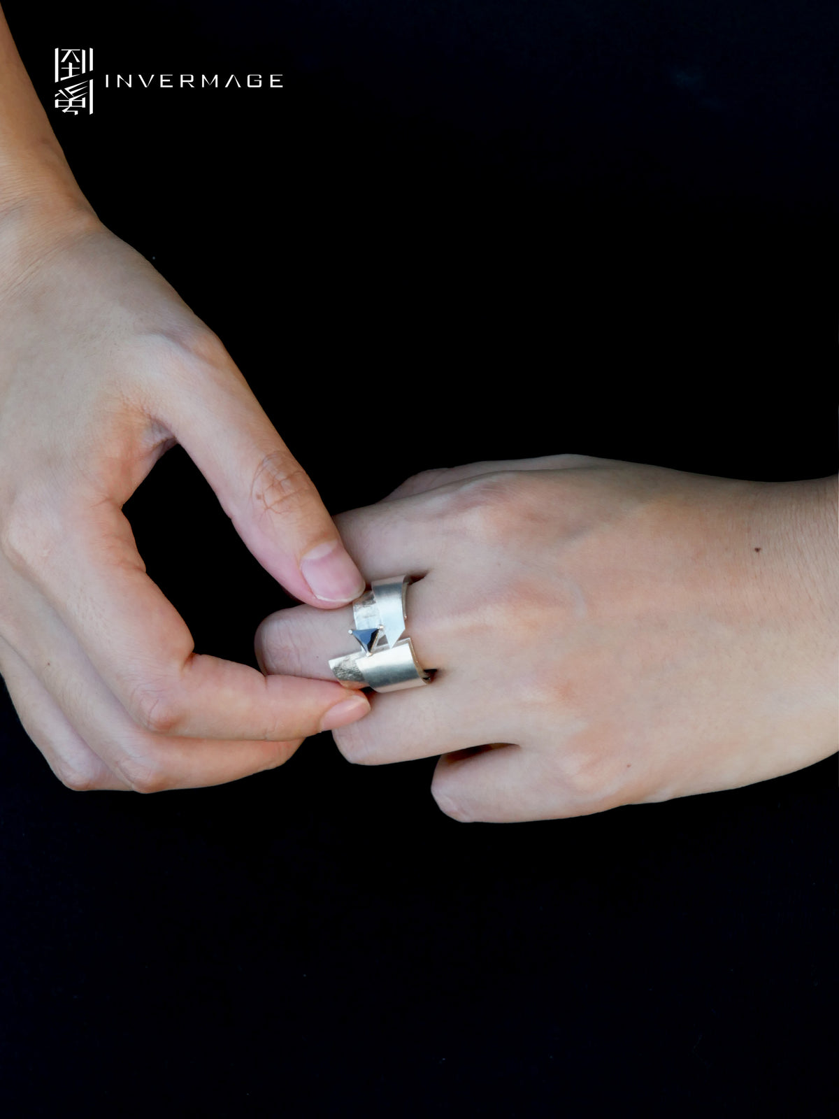 Mountain & Sea Statement Ring by INVERMAGE, product view 4