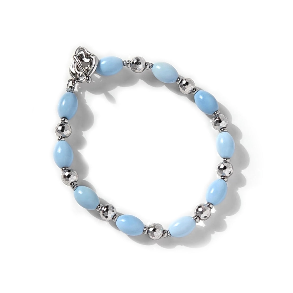 Natural Peruvian Blue Opal Bracelet — meicily-natural-blue-opal-ocean-bracelet