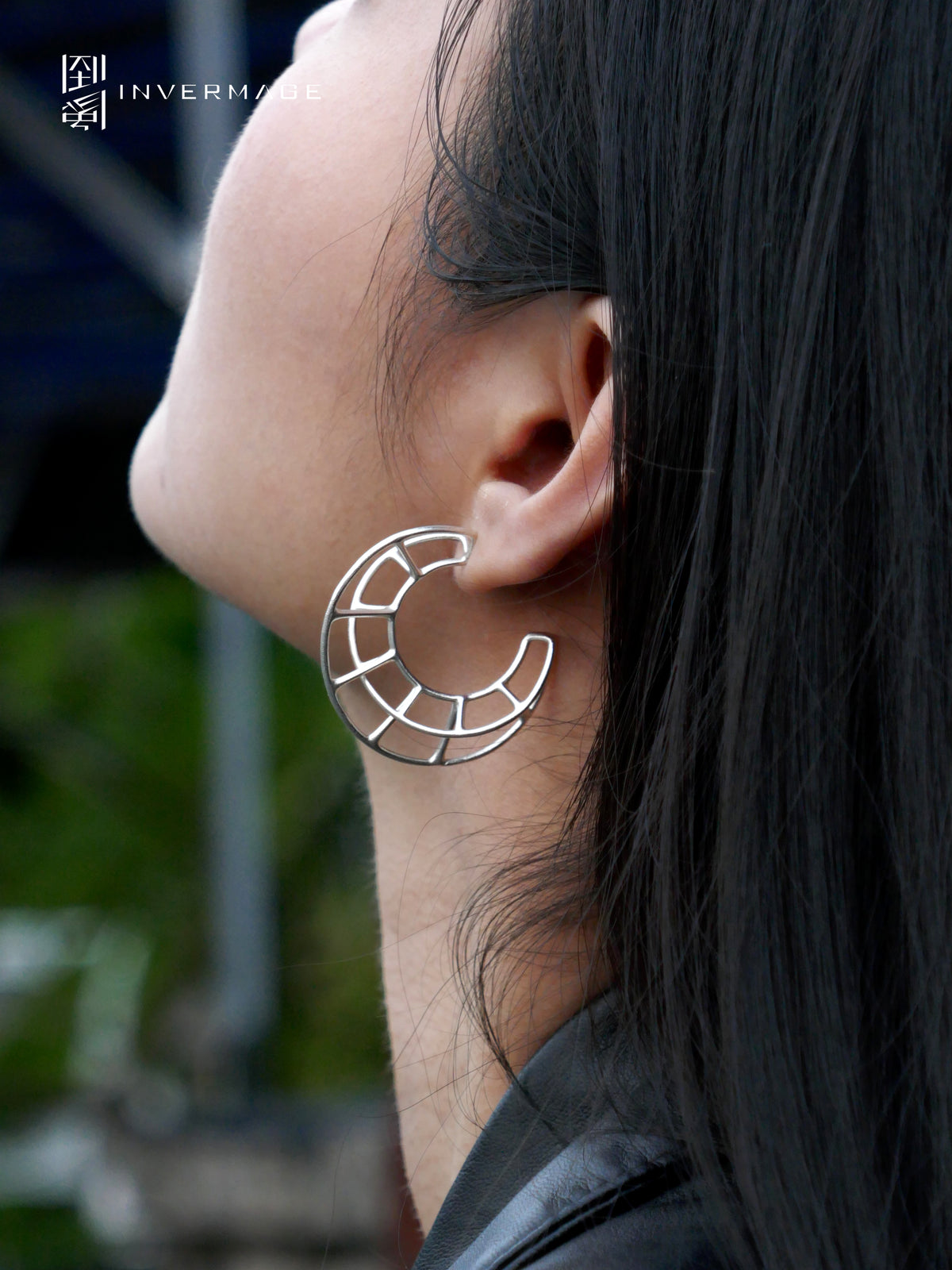 Orbital Arc Earrings by INVERMAGE, product view 2