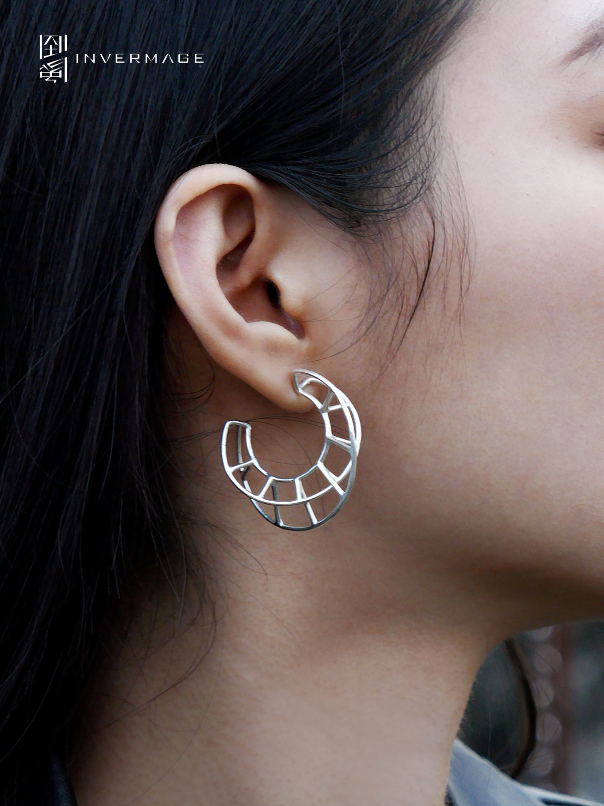 Orbital Arc Earrings by INVERMAGE, product view 5