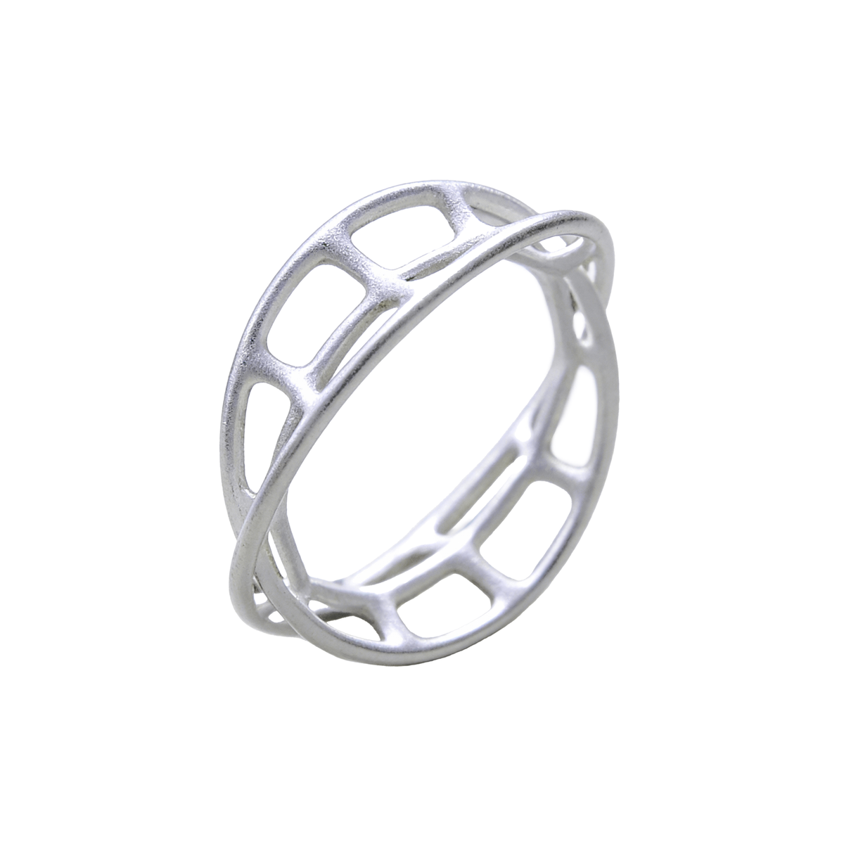 Orbital Cross Sculptural Ring by INVERMAGE, product view 1