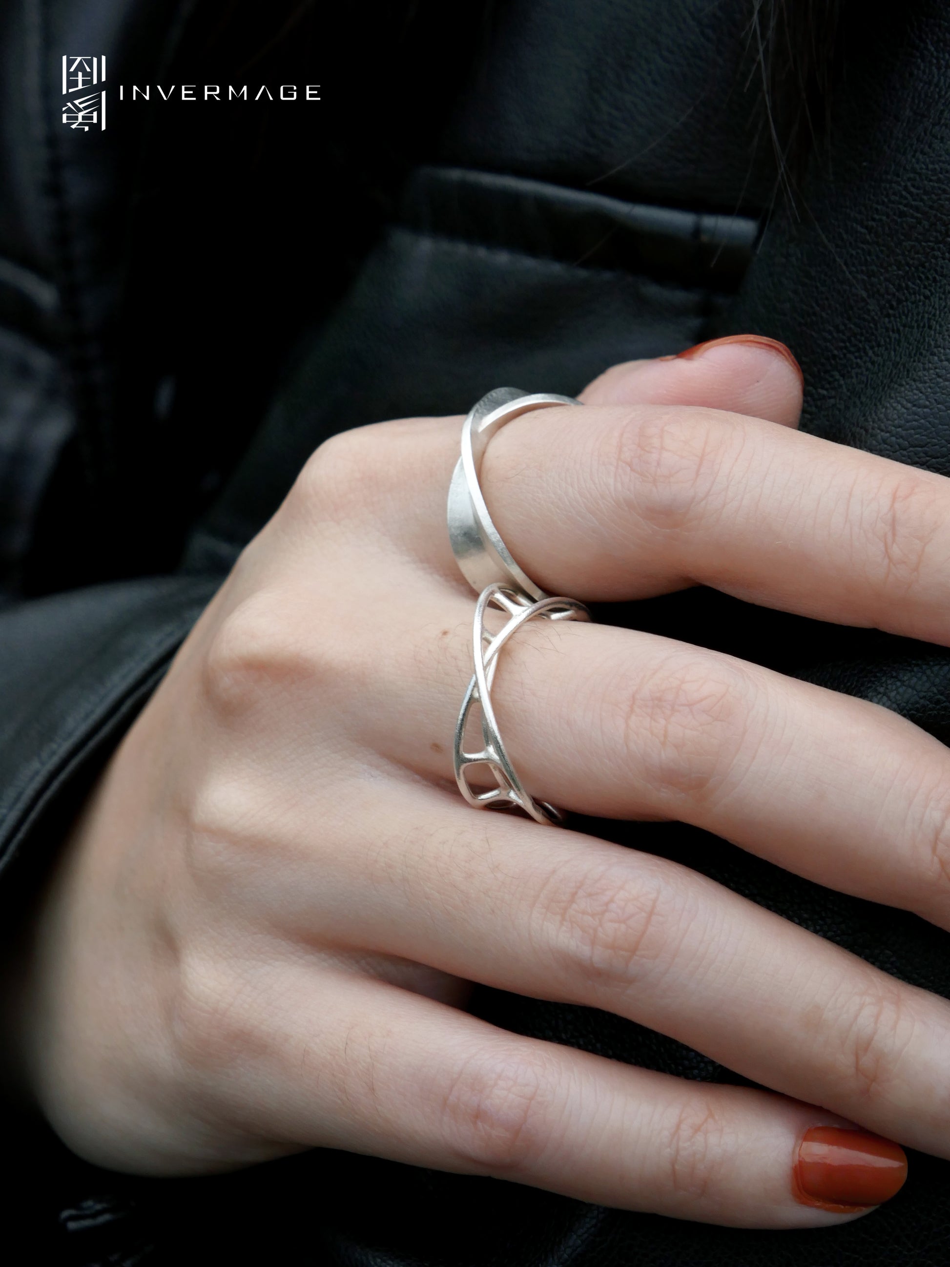 Orbital Cross Sculptural Ring by INVERMAGE, product view 3