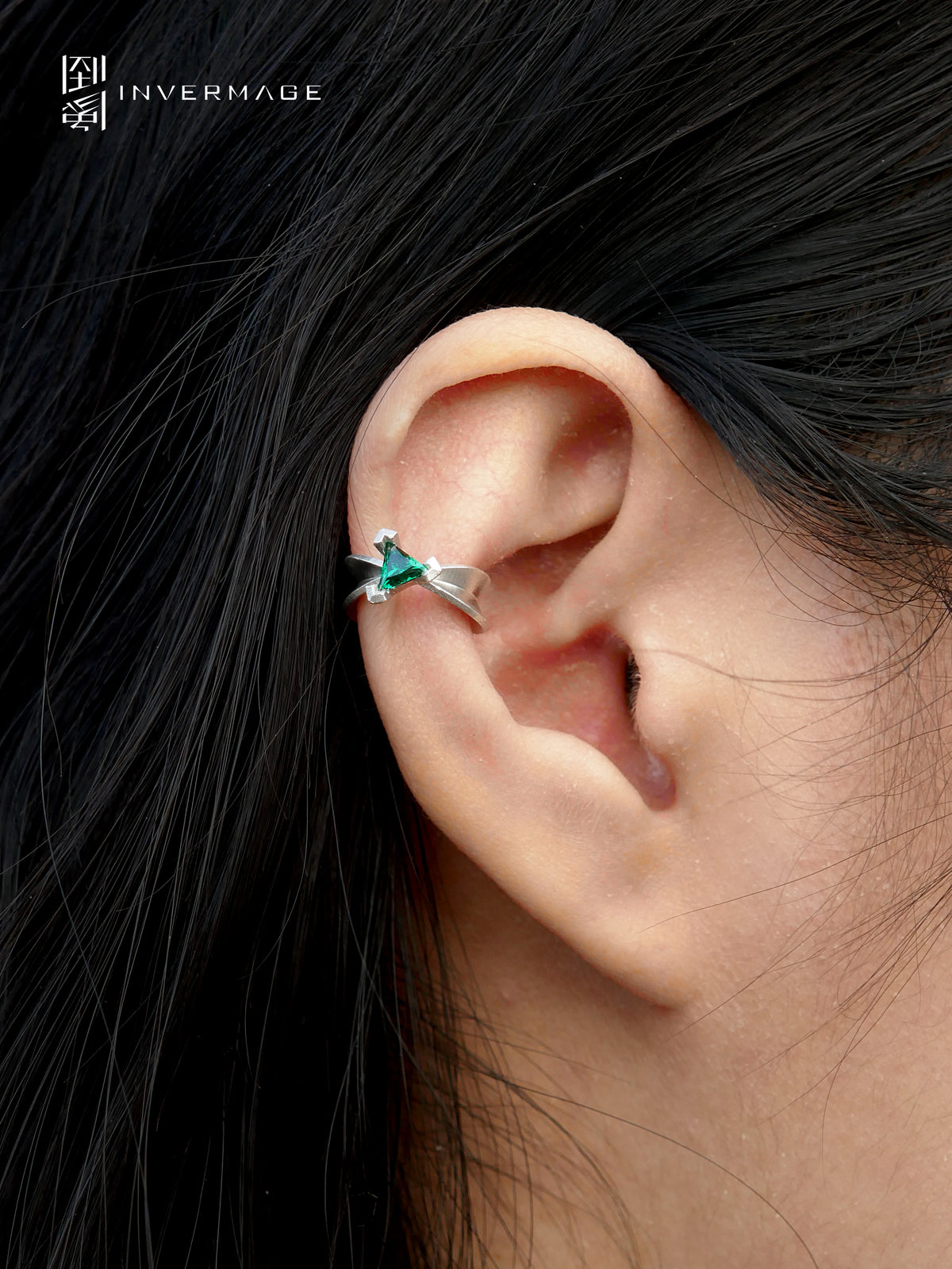 Orbital Cross Spotlight Ear Cuff by INVERMAGE, product view 5