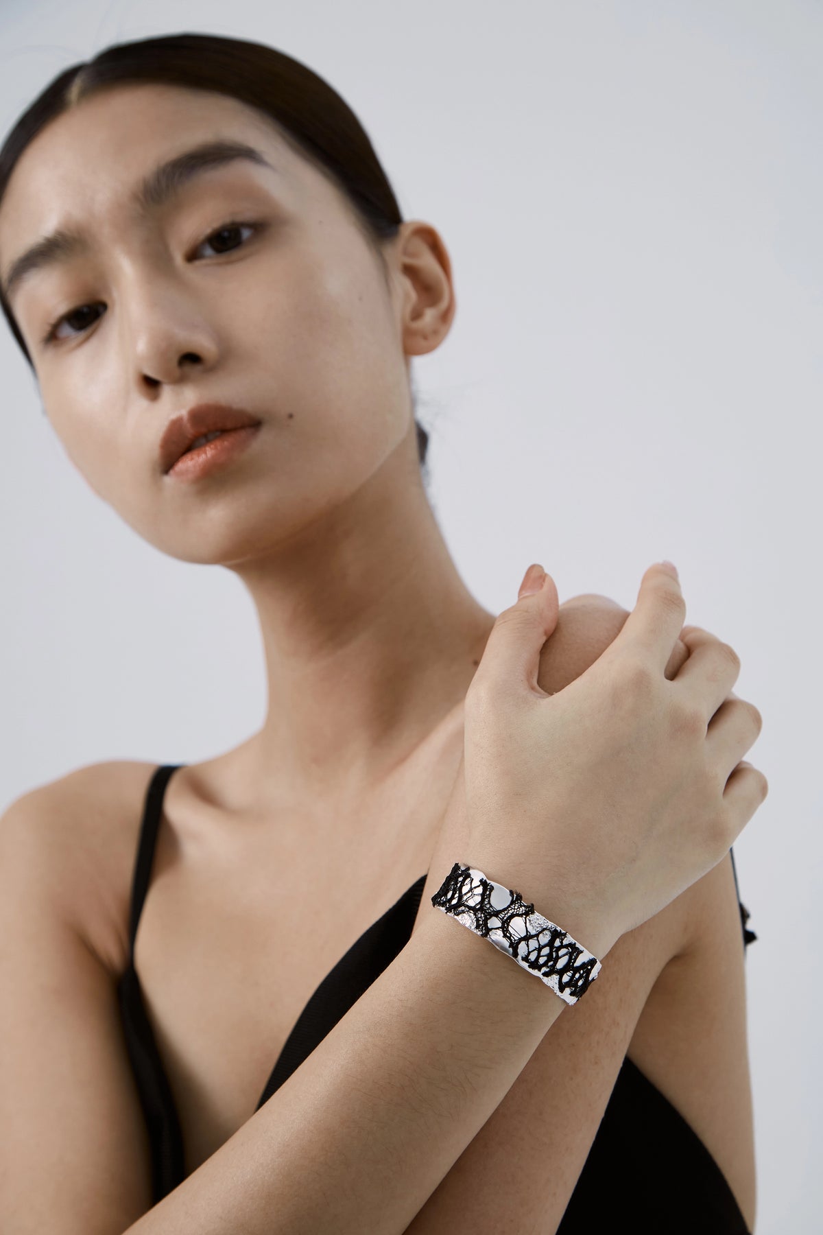 Patched Tenderness Lace Bangle by Luna-mi, product view 6