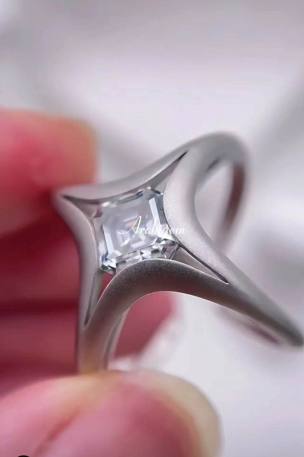 Stellar Keystone I · Moissanite & Silver Ring