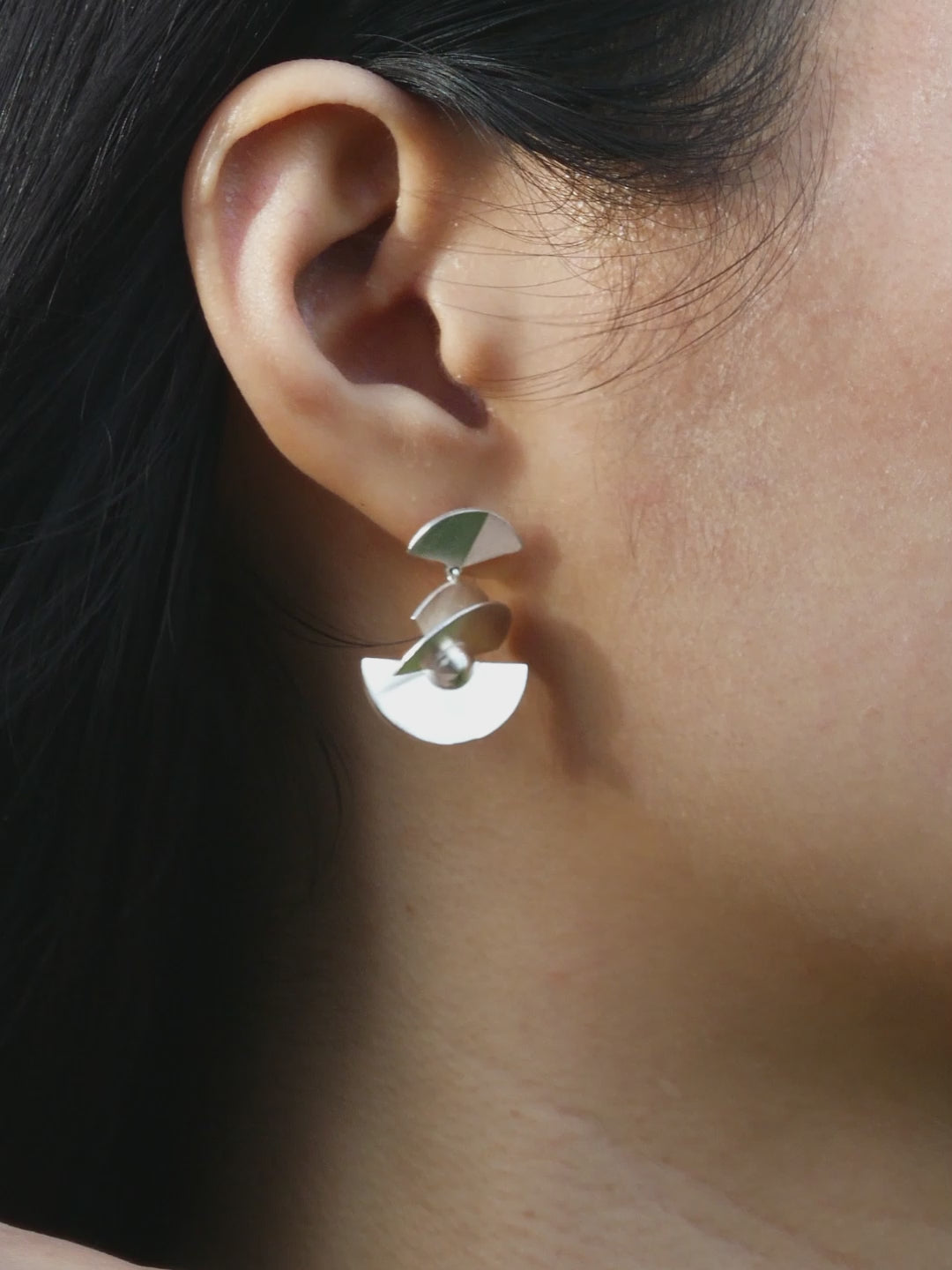 Moon Halo Drop Earrings
