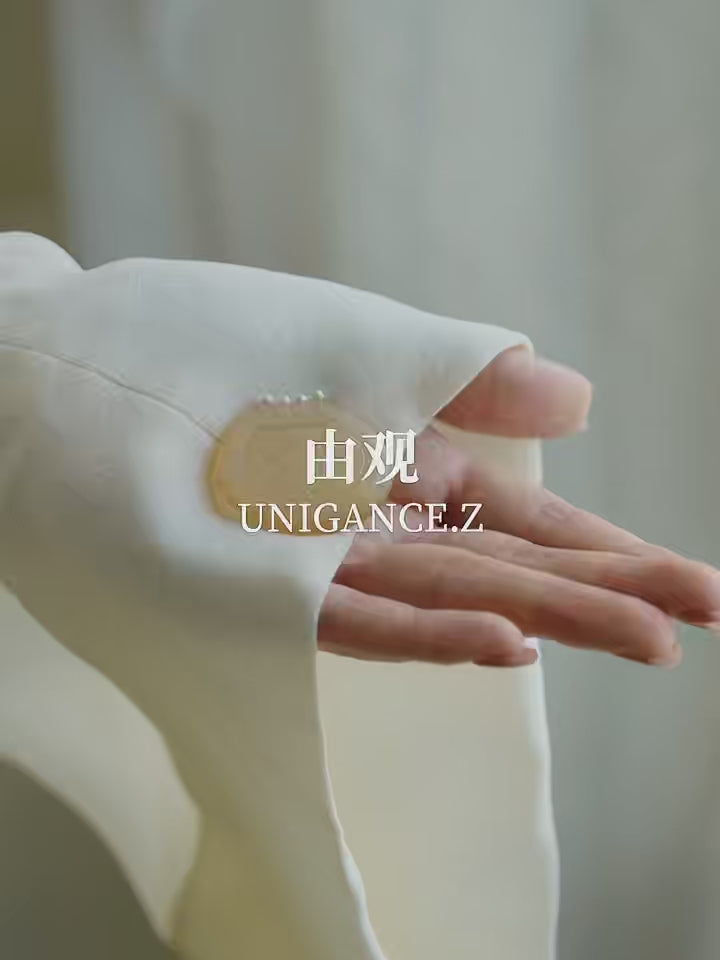 Lotus Coin Pouch Pearl Earrings