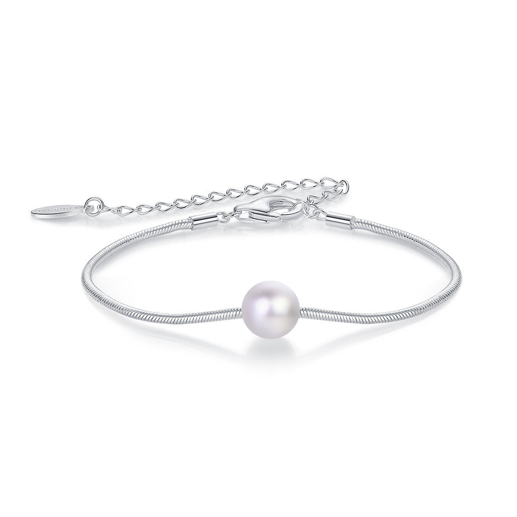 Round Pearl Slider Bracelet by Luna-mi, product view 1