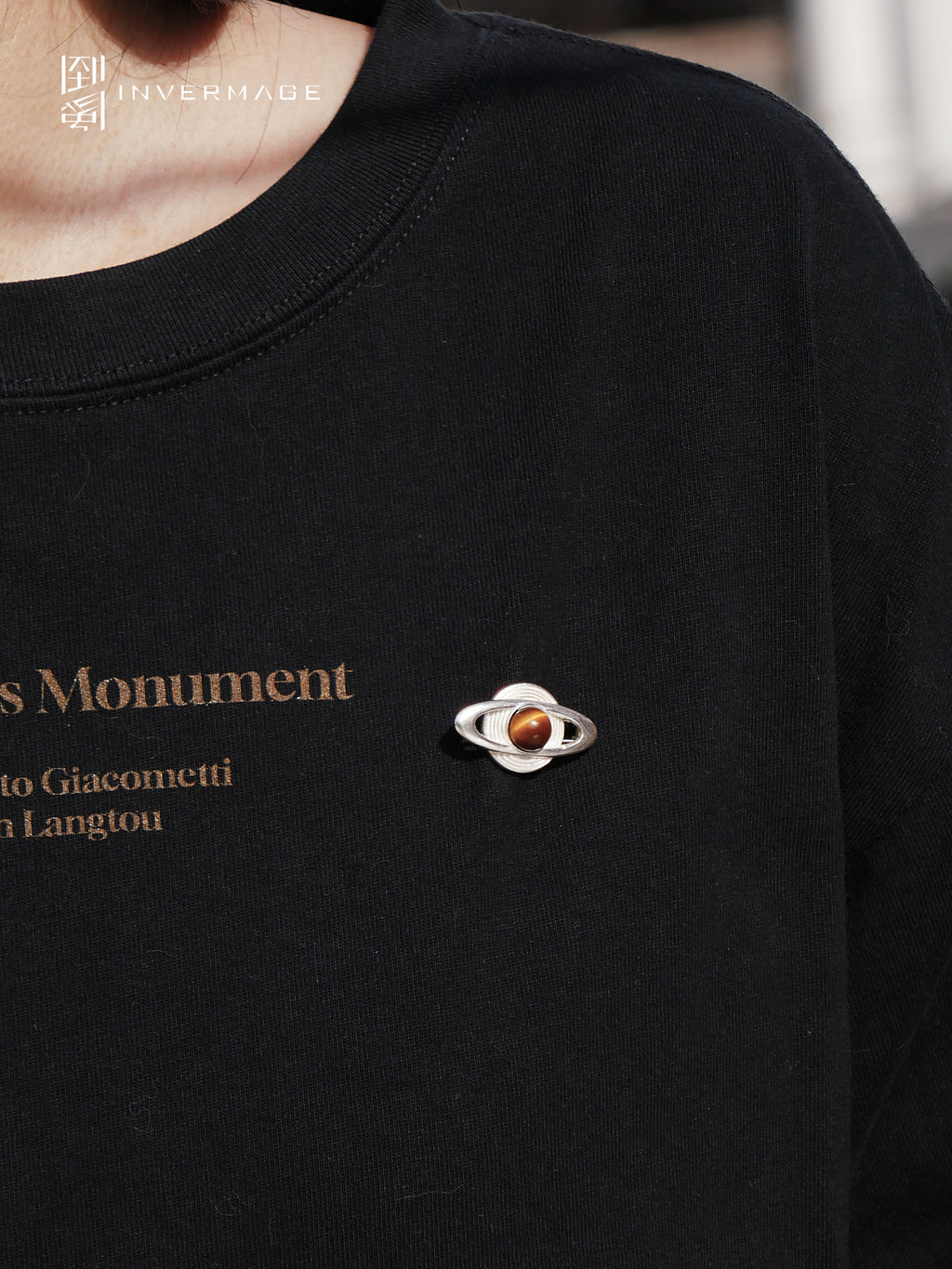 Saturn Planet Brooch by INVERMAGE, product view 2