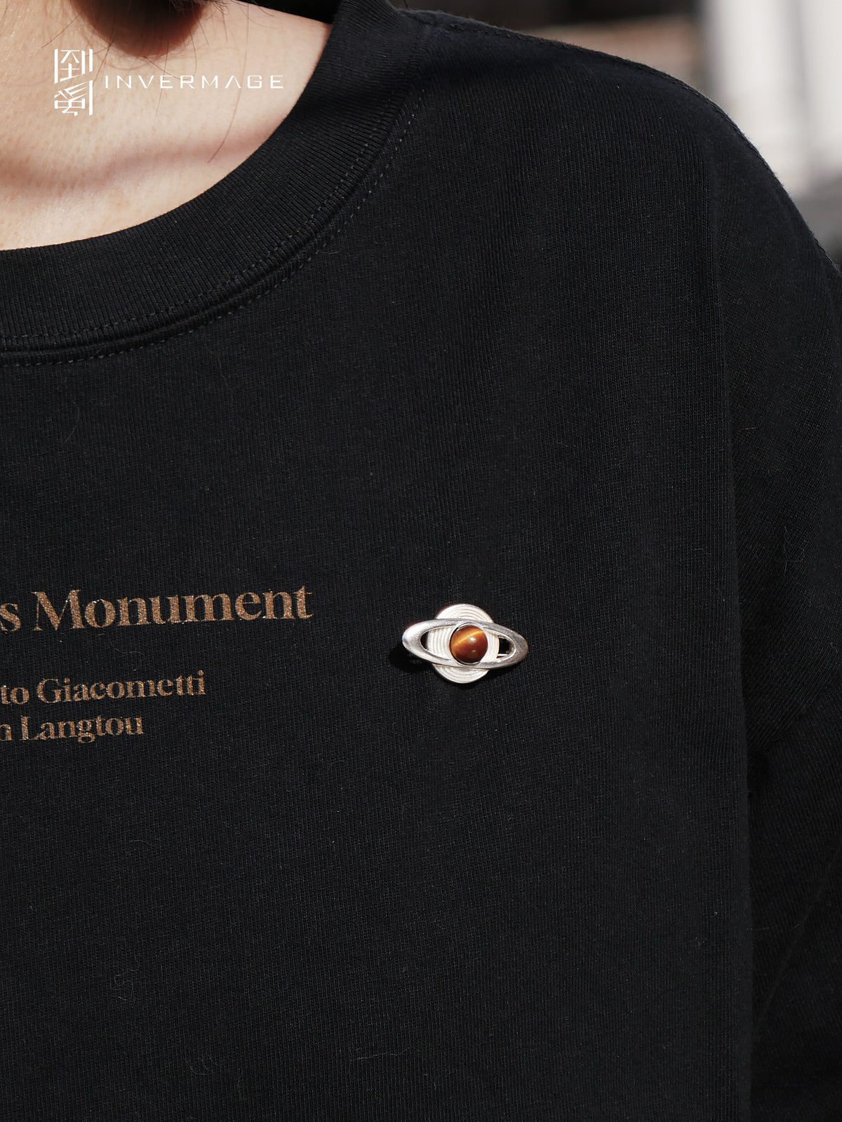 Saturn Planet Brooch by INVERMAGE, product view 2