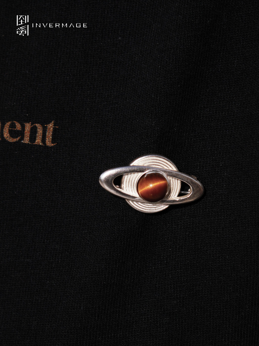 Saturn Planet Brooch by INVERMAGE, product view 3