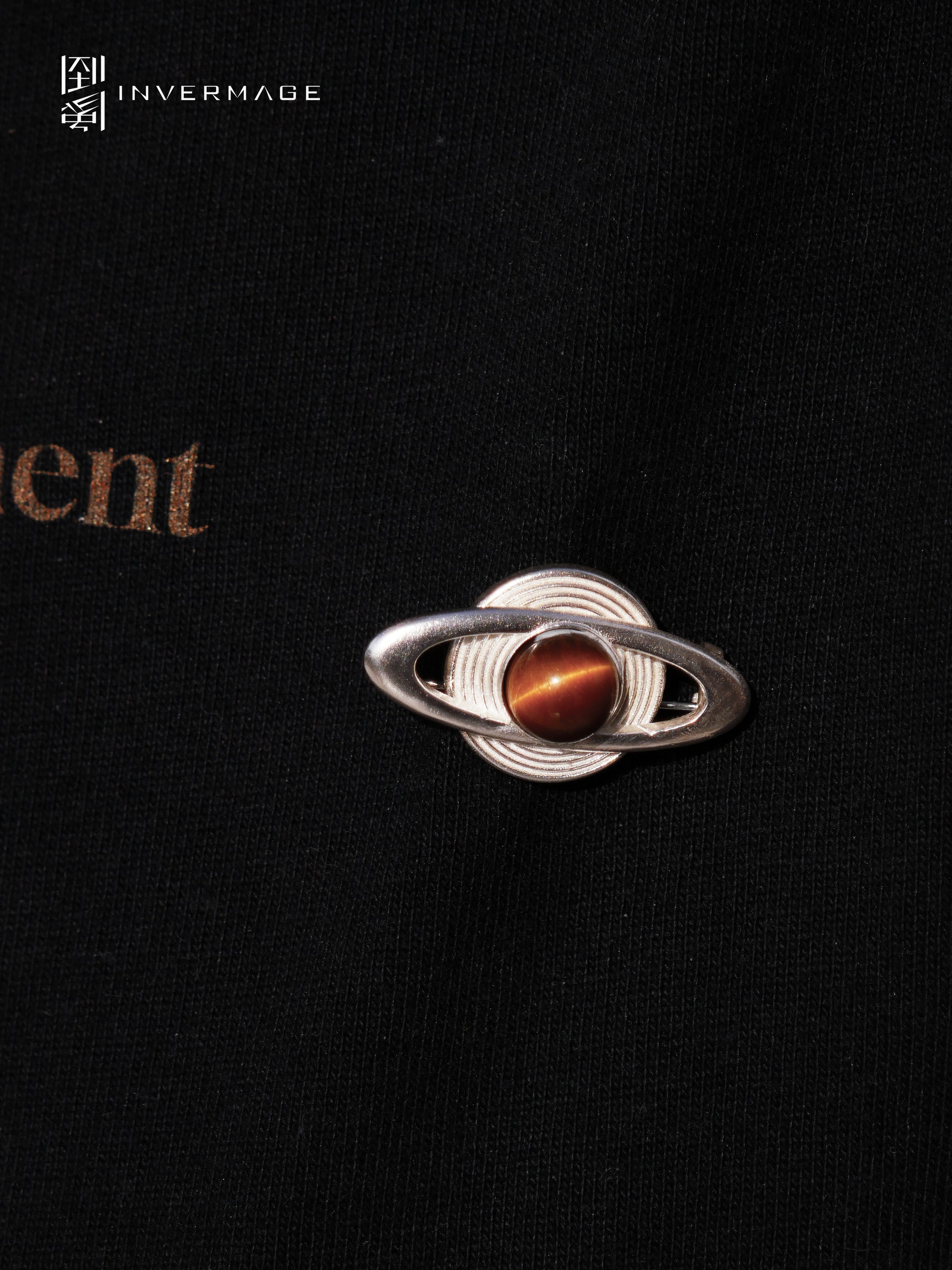 Saturn Planet Brooch by INVERMAGE, product view 3