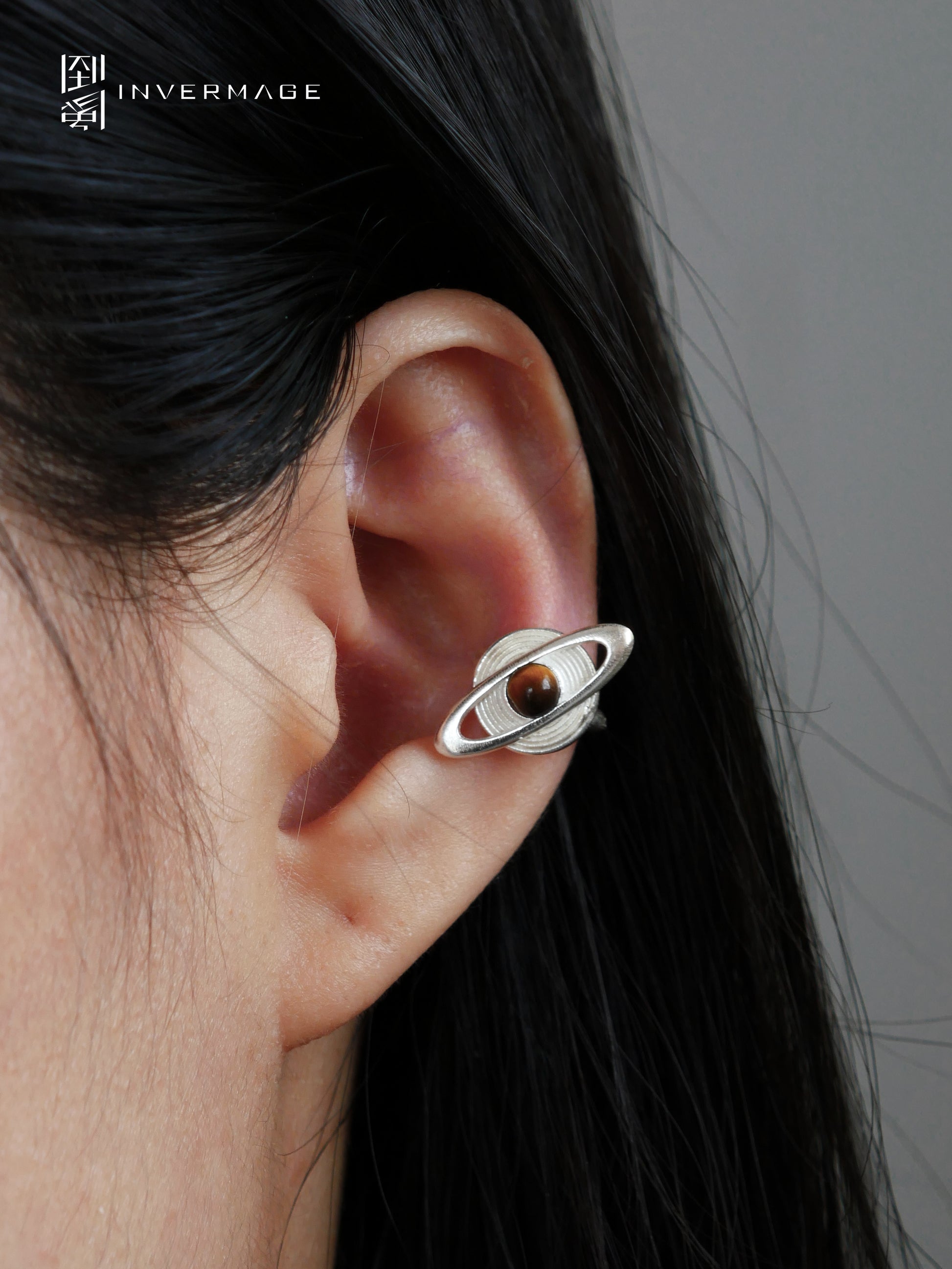 Saturn Planet Ear Cuff by INVERMAGE, product view 2
